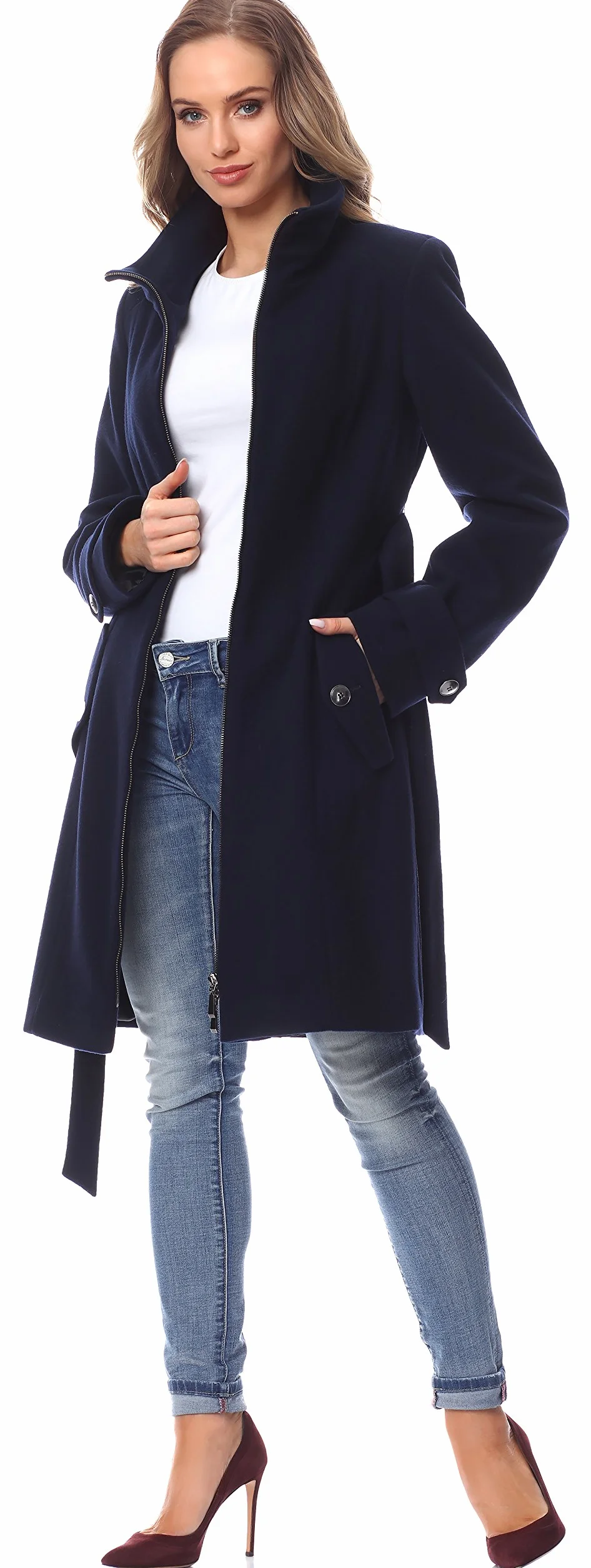 Be Mammy Manteau Veste en Laine Grossesse Maternité BE20-225