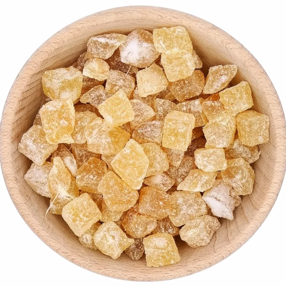 Gingembre Confit En Cubes 500g - Morceaux De Gingembre Sucrés, Idéal Pour Thé, Infusions, Pâtisserie, Desserts, Snacks Et Cuisine Maison