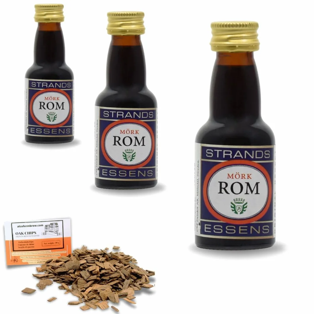 3 x Essence Rhum Style Mork 25ml – Sans Alcool – Jusqu’à 2,25L – Avec Copeaux De Chêne Français Offerts 20g