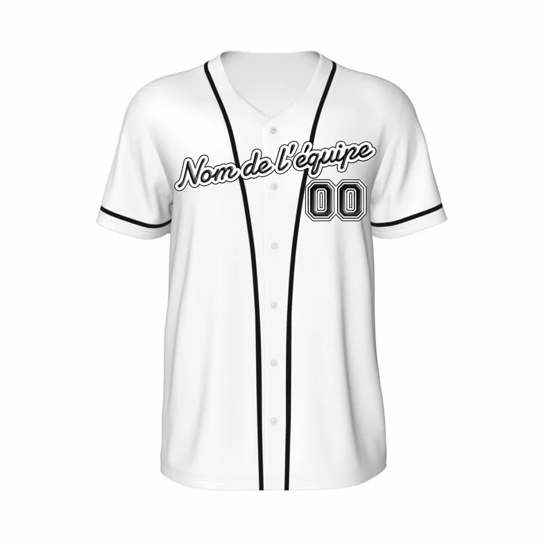 Maillot de Foot personnalisé Jersey Baseball Homme avec Prénom Logo Cadeau Personnalisable S-4XL