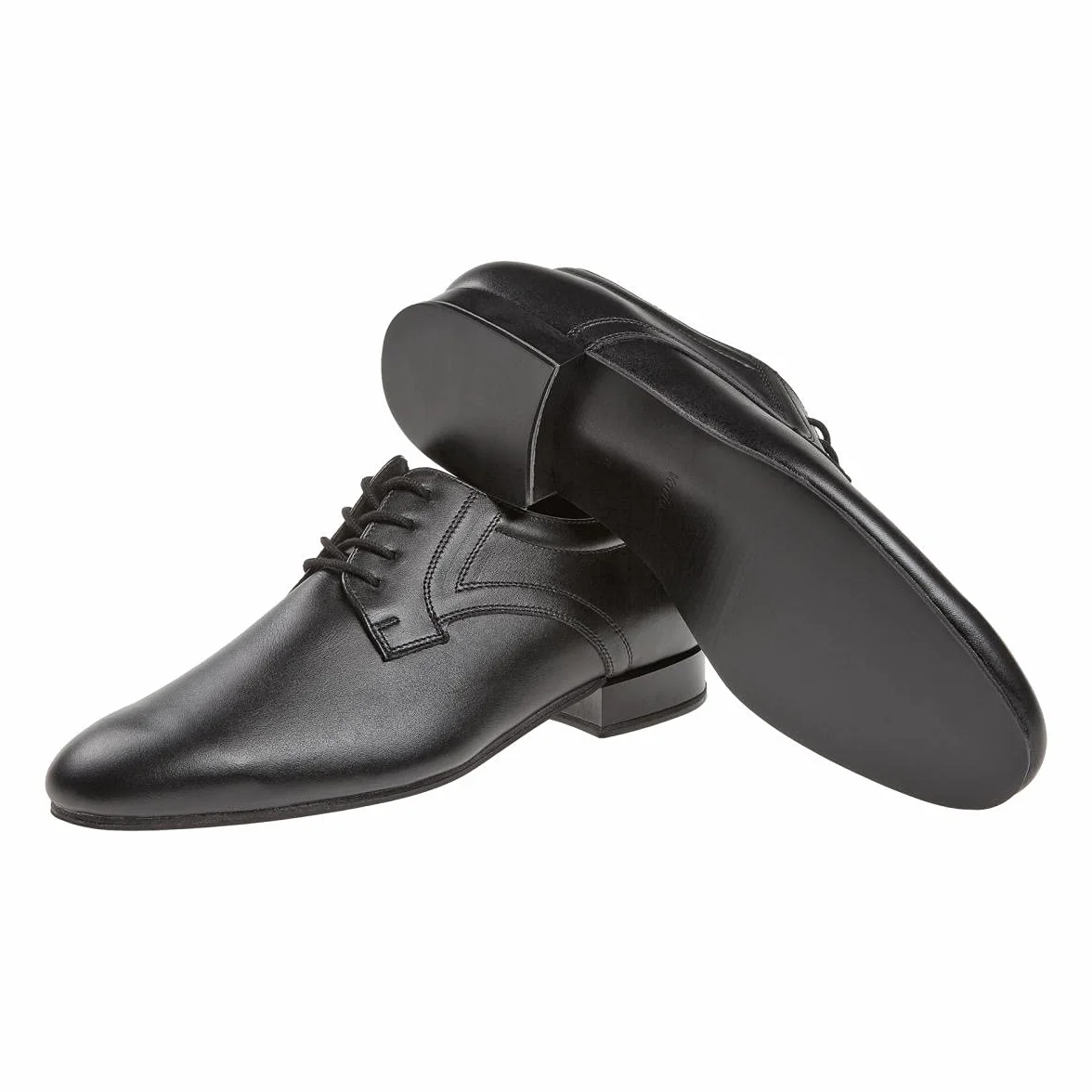 Chaussures de Danse Hommes Cuir Noir Semelle VarioSpin Talon Standard 2 cm Made in Germany