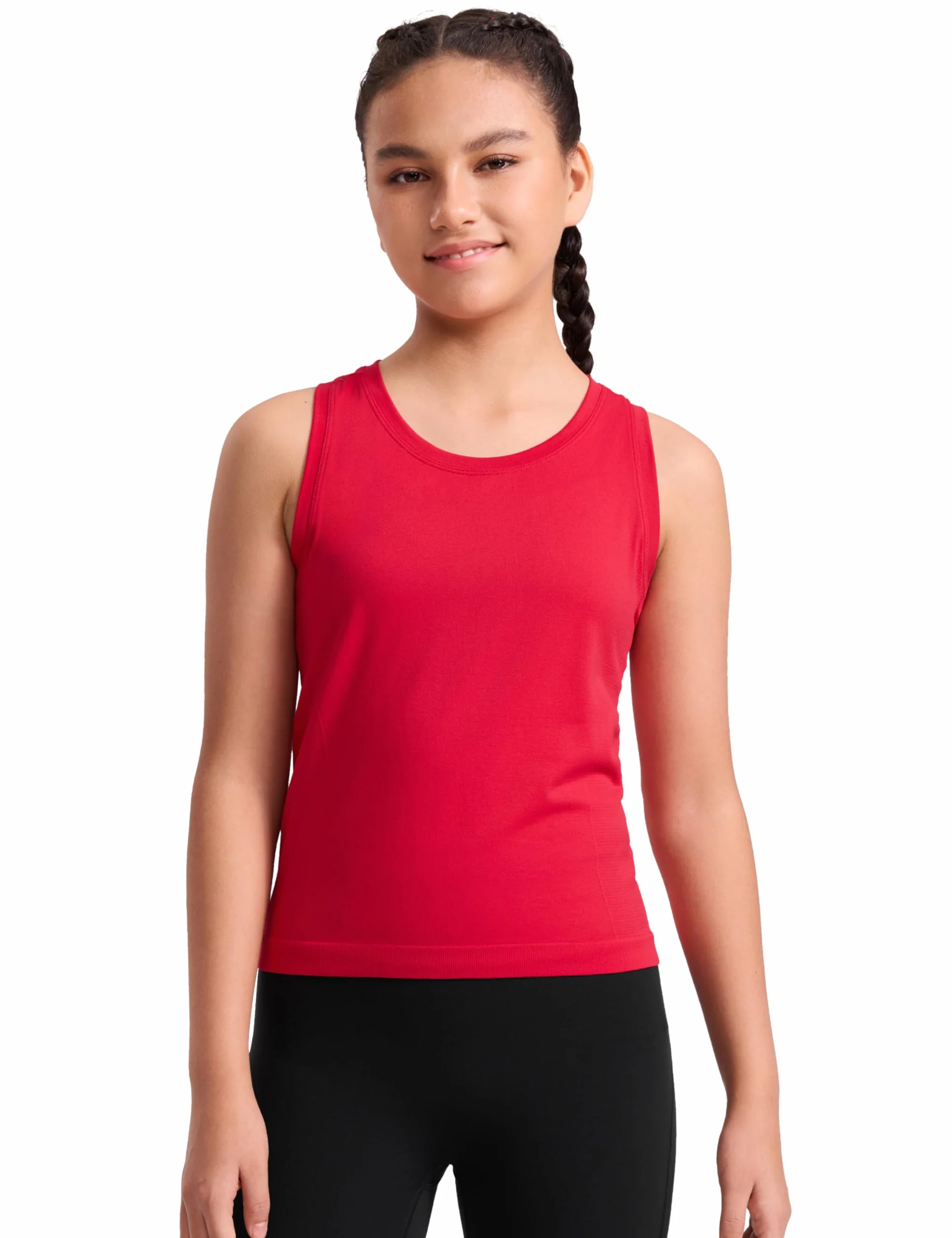 CRZ YOGA Filles Seamless Athlétique Débardeur Danse Dos Nageur Col Rond