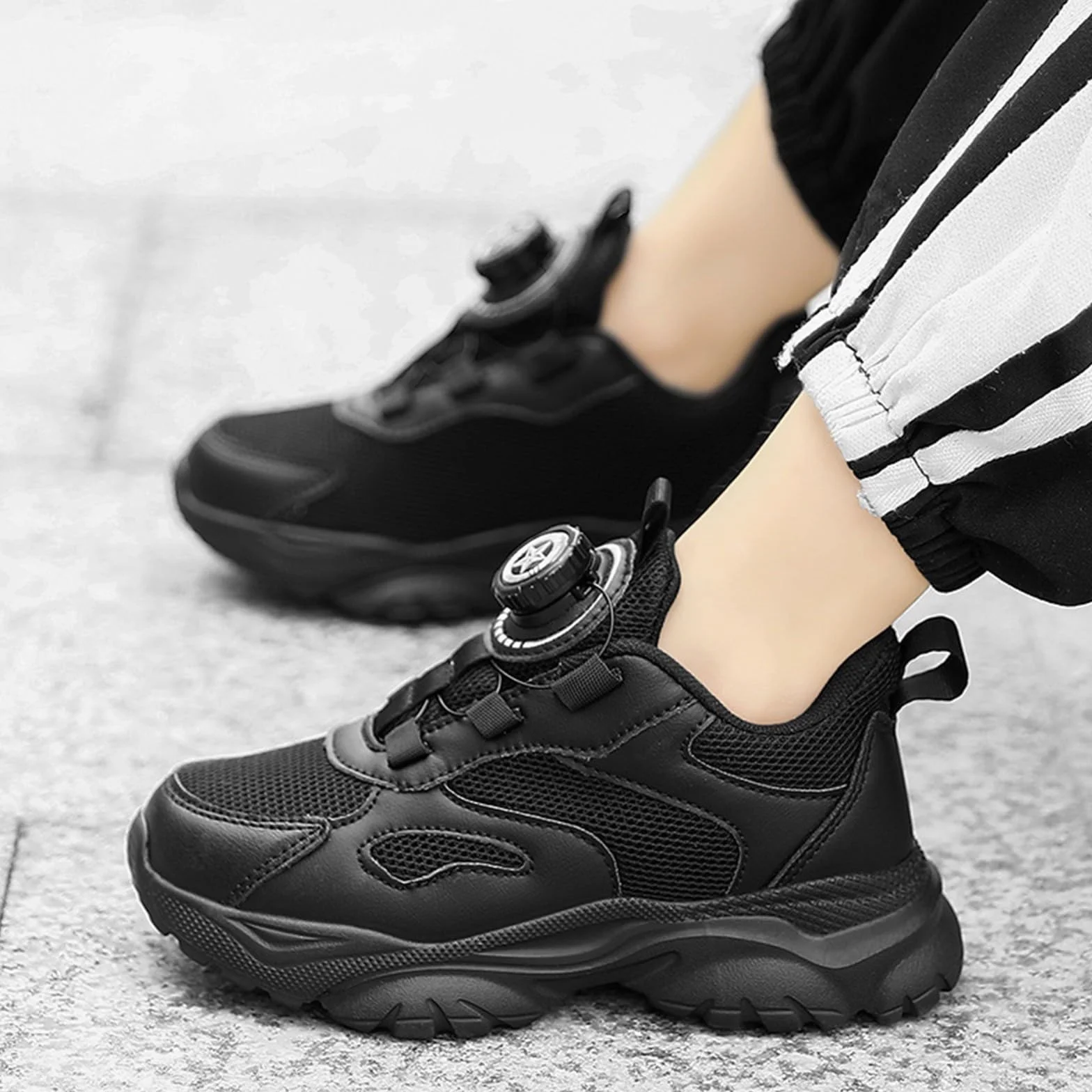 Chaussures de sport pour enfants sans lacets - Respirantes Antidérapantes