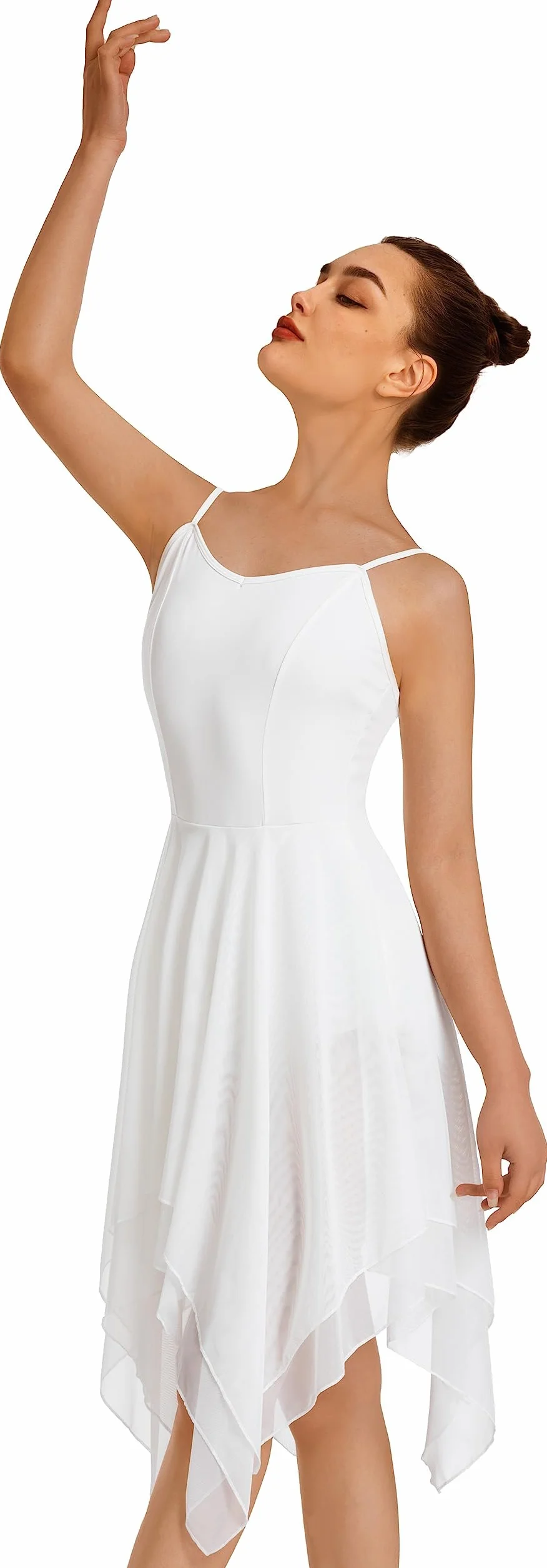 Femmes Lyric Ballet Asymétrique High Mesh Sans Manches Leotard Gymnastique