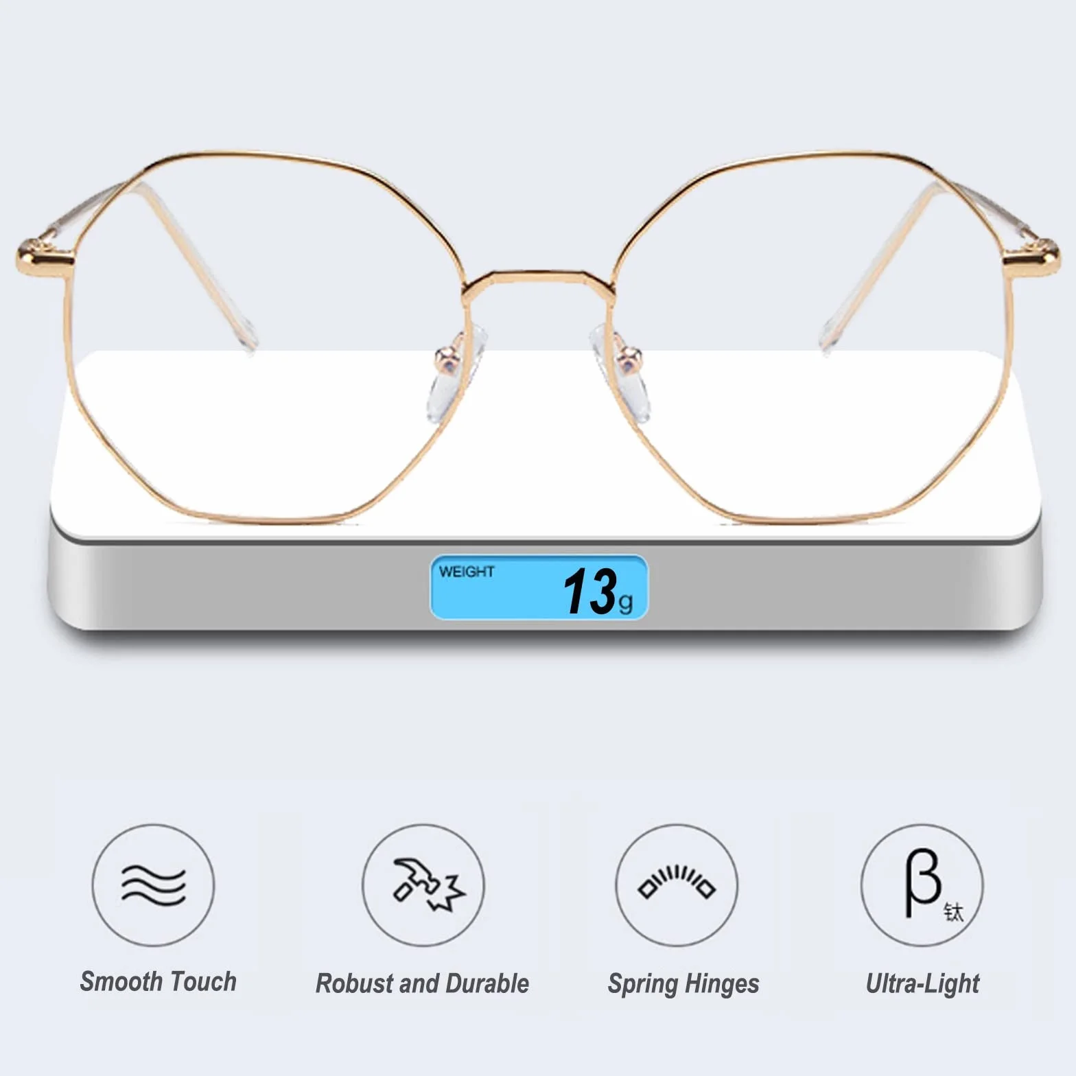 Lunette Anti Lumière Bleue Homme Femme Monture Métal Lunettes Ordinateur Protection Gaming