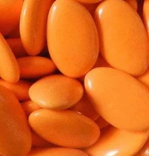Dragées Chocolat Couleur Mandarine 500 GR