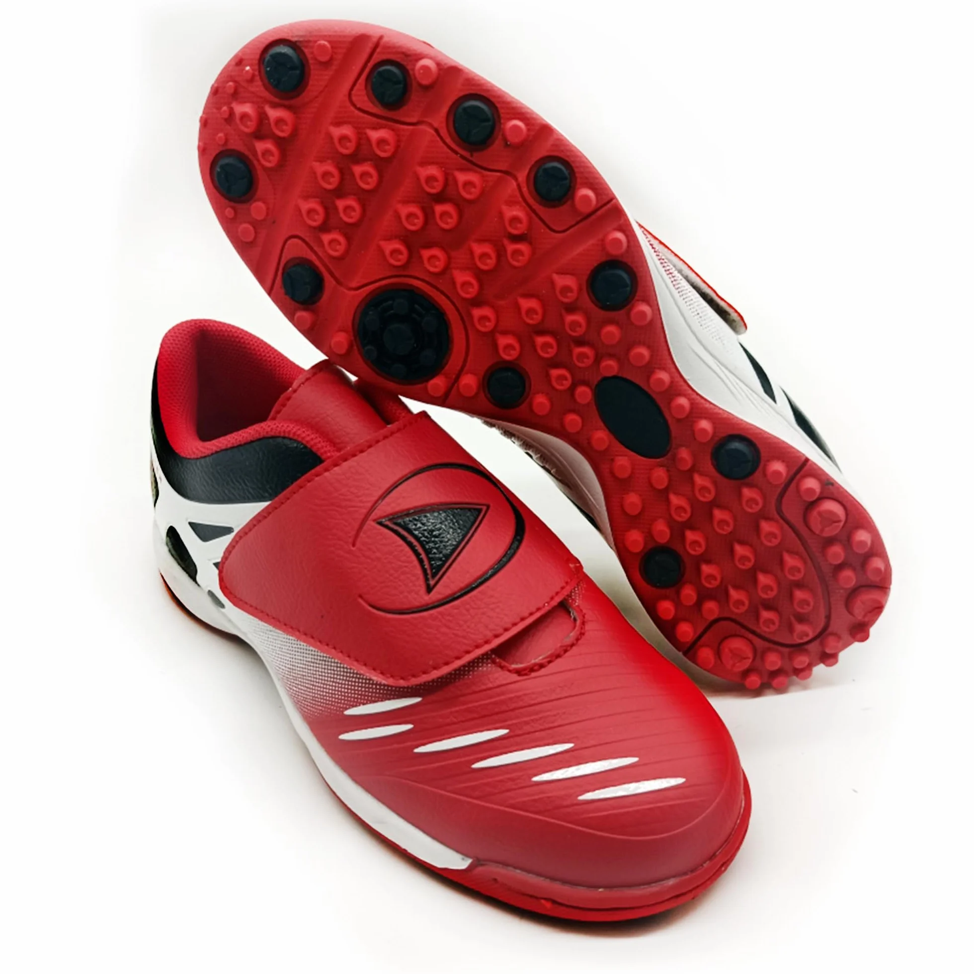 Chaussures de football multitacos sans lacets pour enfants gazon synthétique