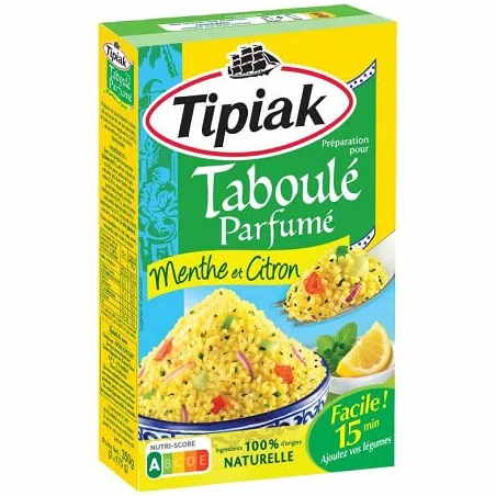 Préparation Pour Taboulé Menthe Citron Huile D'Olive 350G|Tipiak|(Lot De 4)|Best Deal