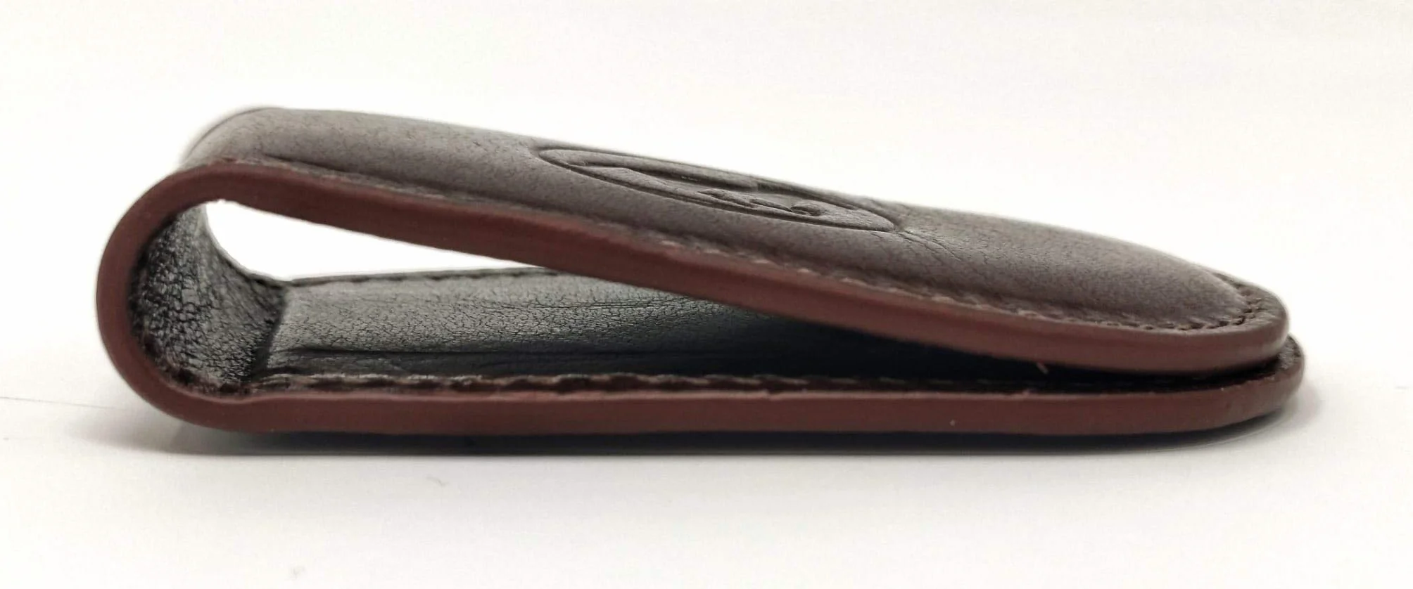 Mauro Pelletteria Porte-Billets Homme Cuir Magnétique Double Couture Fabriqué Italie Noir