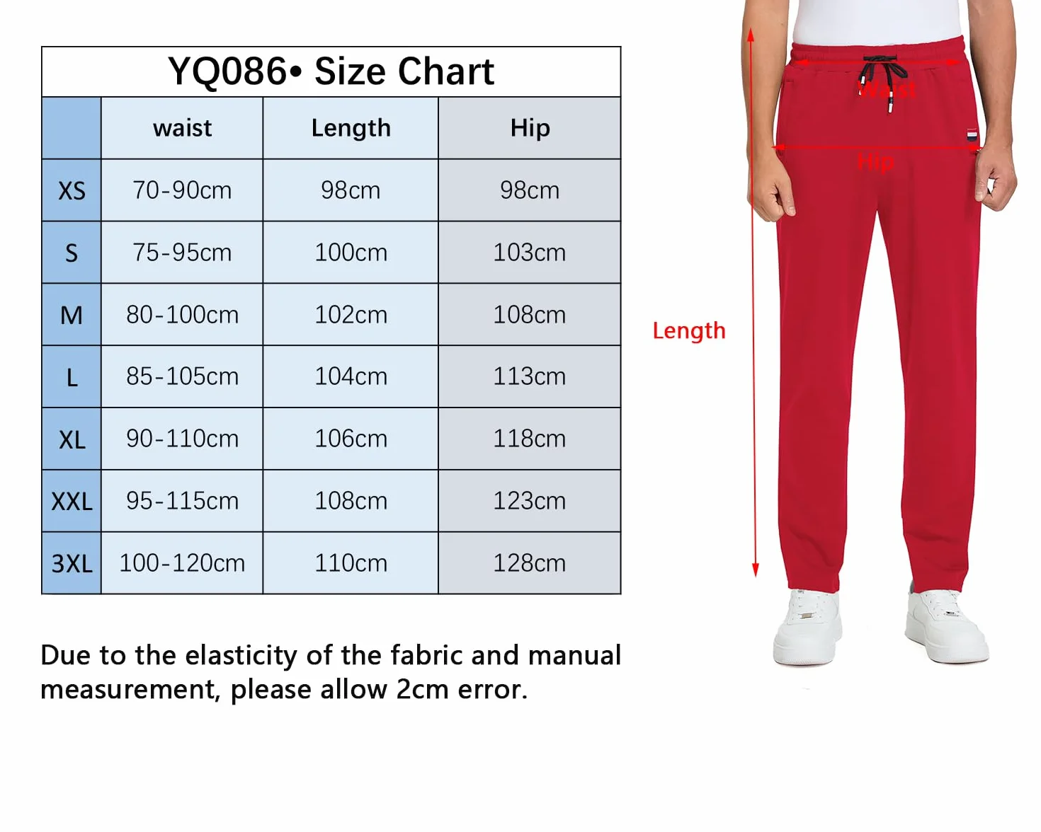 Pantalons de Sport Homme Jogging Coton Elastique avec 2 Poches Zippées