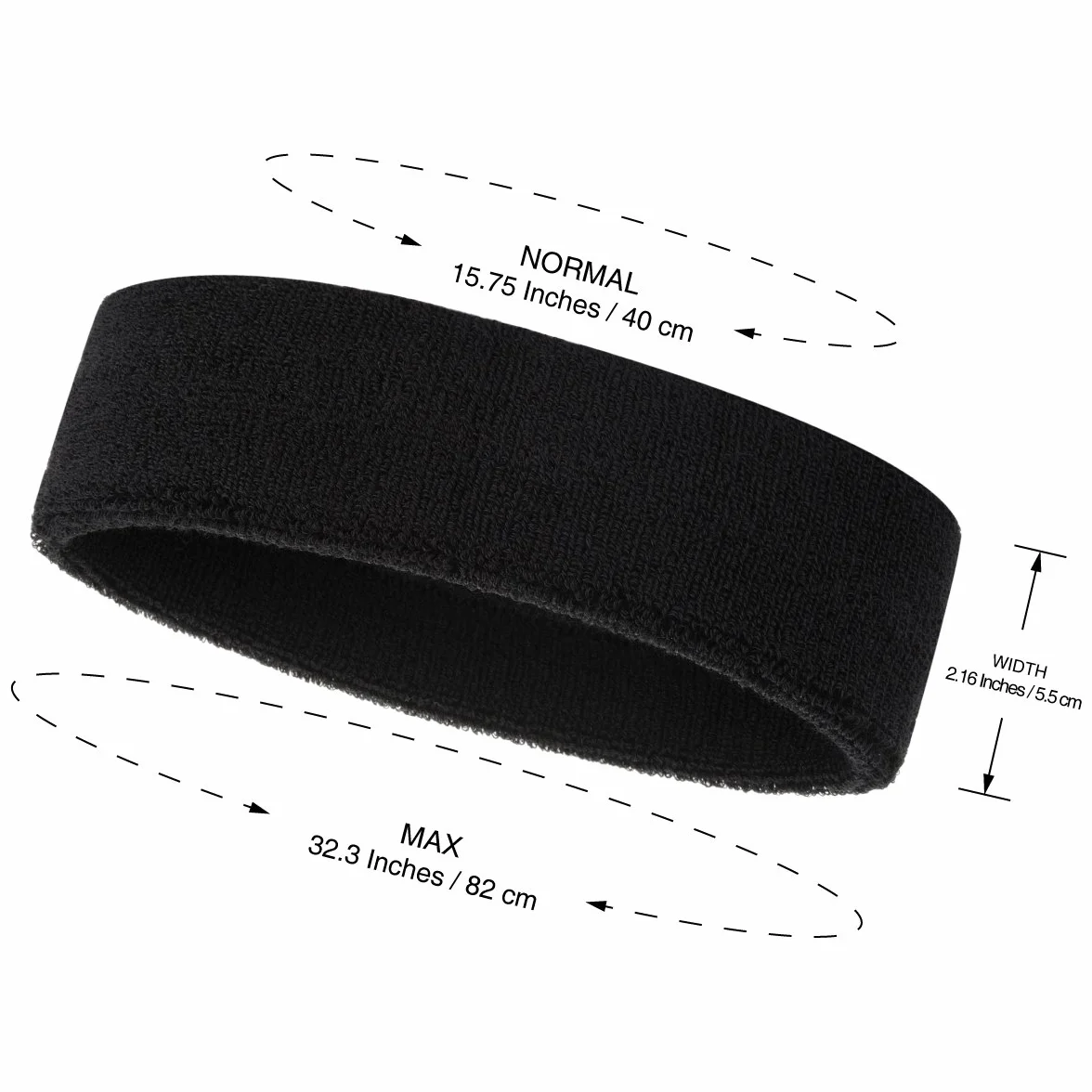 ONUPGO Headband Sports Sweatbands 3/6/12 Terry Cloth Striped Headband Wrist Band Set Athletic Basketball Moisture Wicking Sweat Absorbing