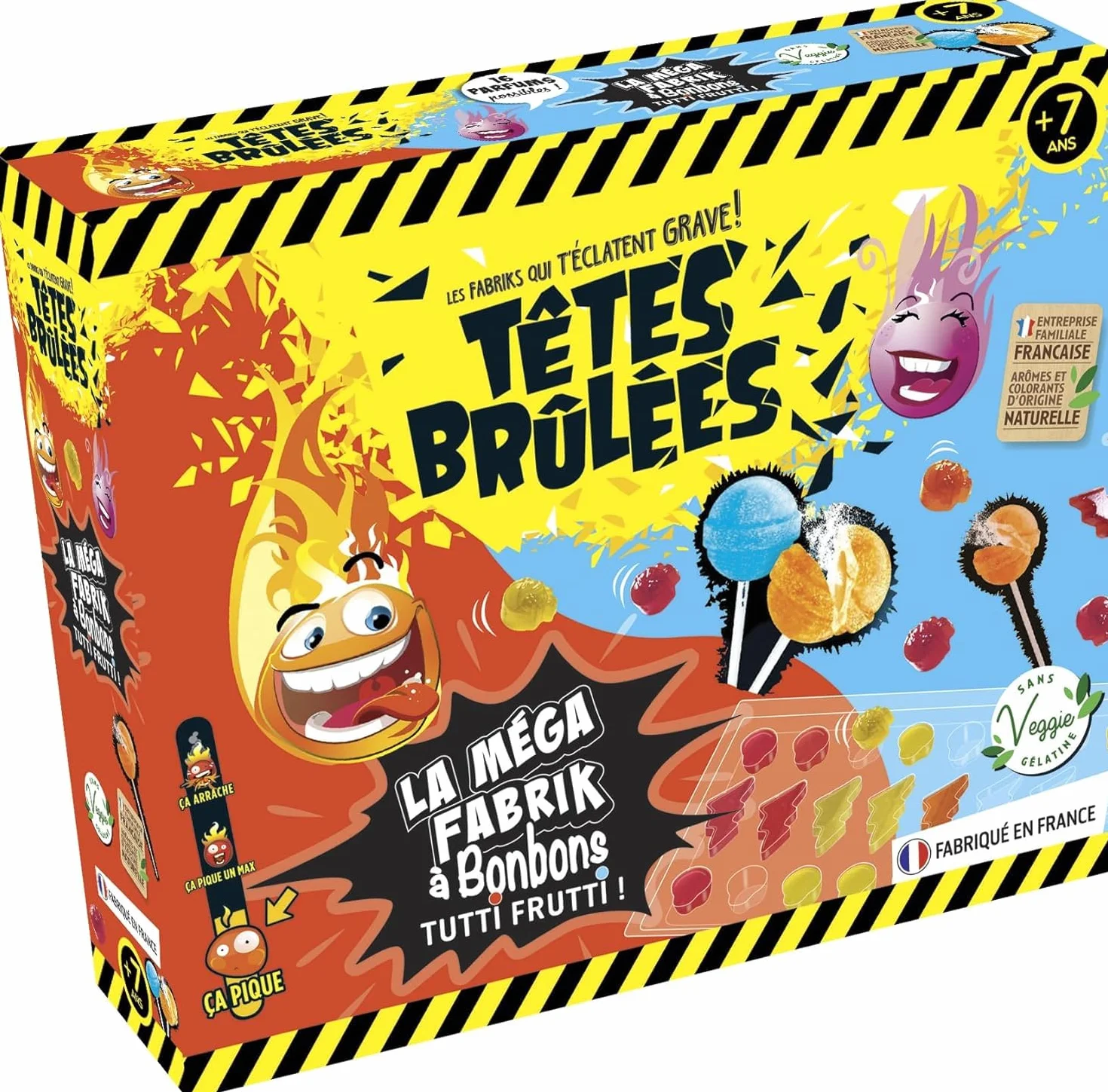 Silverlit - Têtes Brulées - La mega fabrik à bonbons Tutti Frutti - Fabriqué en France - Veggie - Crée ta propre variété de bonbons ! - Aromes et colorants 100% naturels - 54037