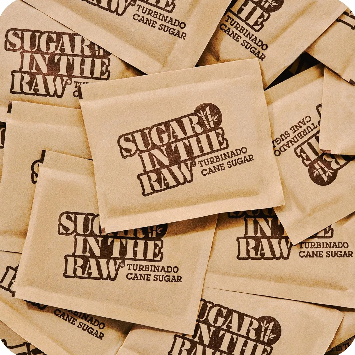 Unrefined Sugar Made From Sugar Cane, 200 Packets/Box, Sold as 1 Box