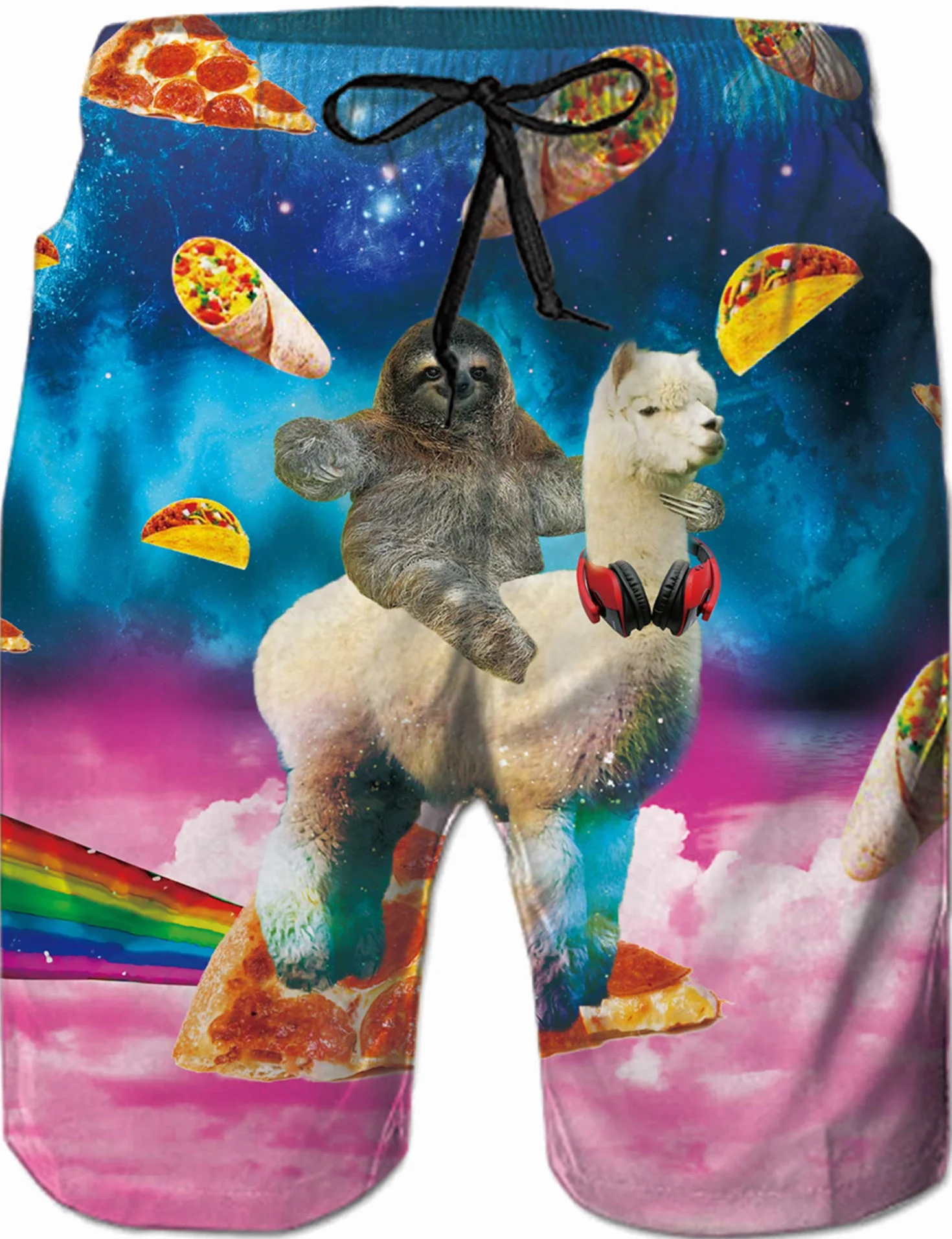 Loveternal Homme Short de Bain Séchage Rapide 3D Printed Shorts de Plage Été