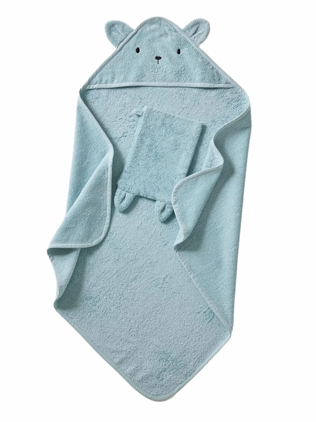 VERTBAUDET Cape de bain coton bio avec gant