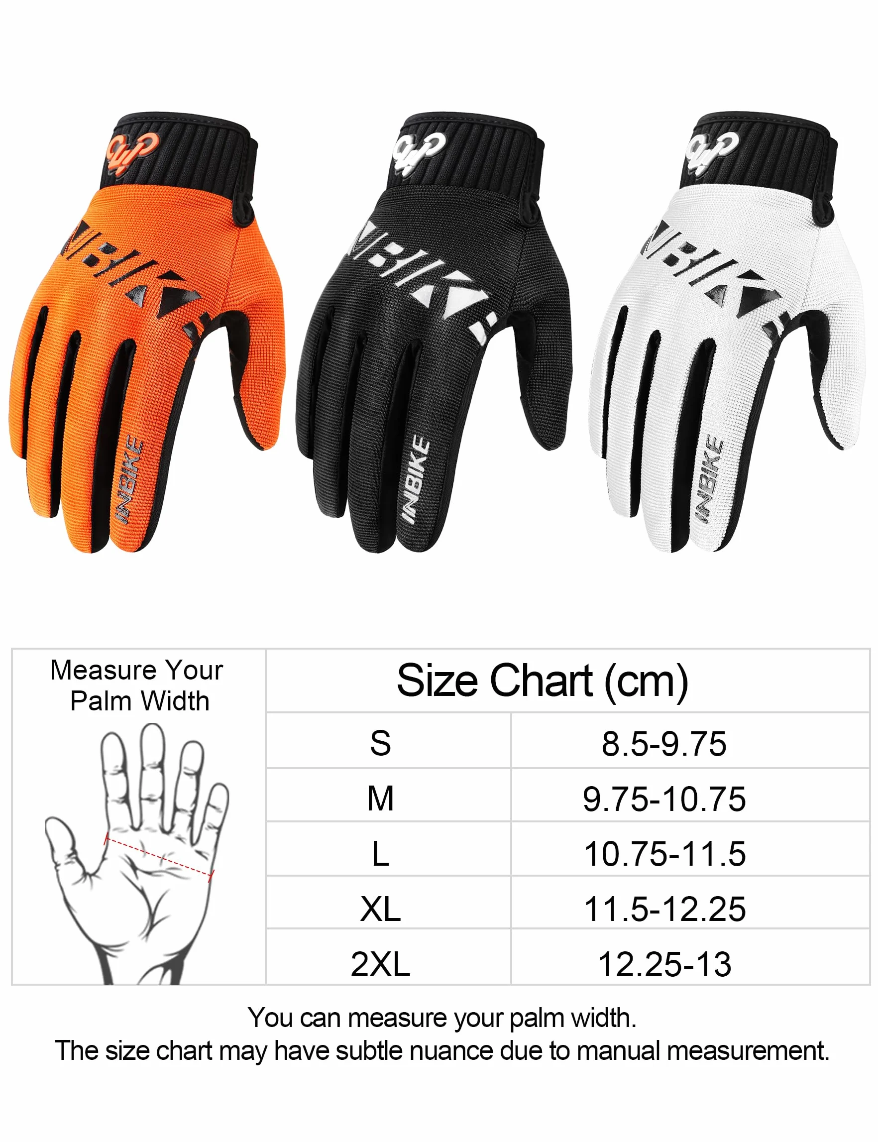 INBIKE Gants de Cyclisme Respirant Homme Antidérapants Antichocs Rembourré EVA pour VTT Velo Route