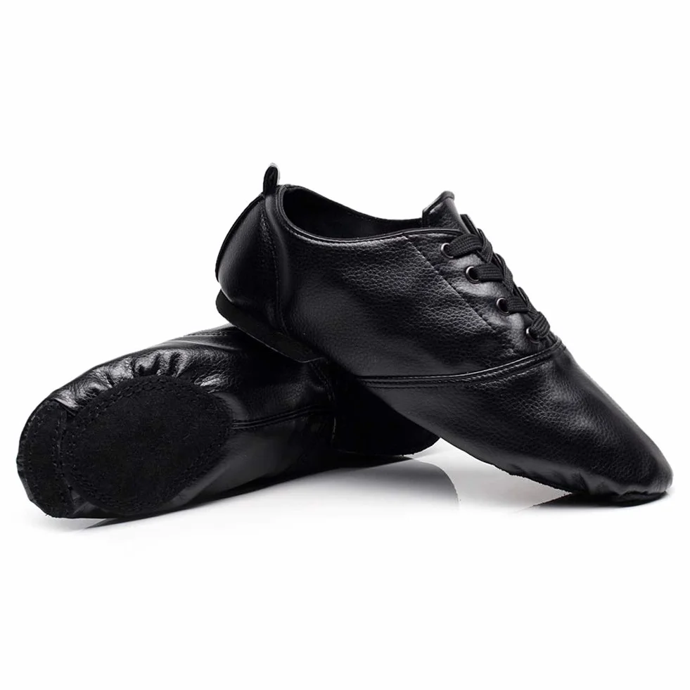 Chaussures de Danse de Salon Homme Femme Enfants Noires Plates Jazz Salsa Moderne Tango TJ-Jazz-DBPU