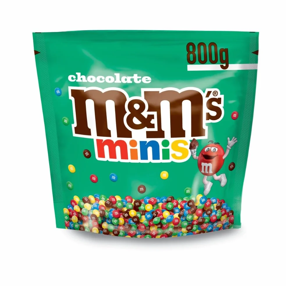 M&M'S Minis - Bonbons Chocolat au Lait - Sachet Bonsons Grand Format - Bonbons en Gros - 800g Sachet de Chocolats à Offrir ou à Partager