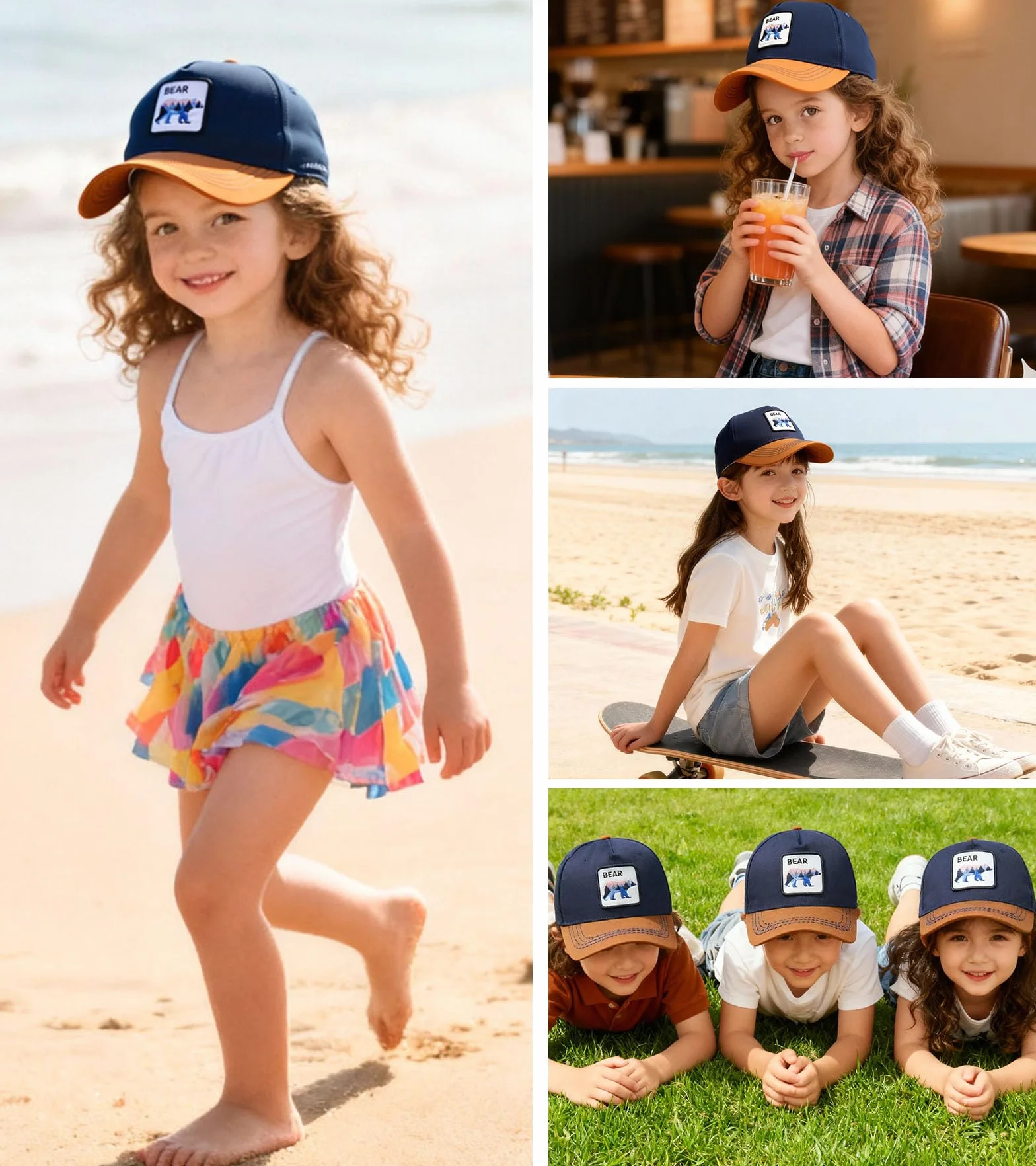Casquette Enfant Garçon Fille Chapeau Baseball Snapback Tout-Petits 2-7 Ans