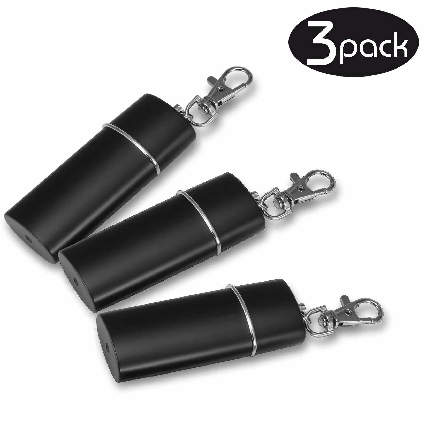 Yosemy Lot de 3 cendriers de poche anti-odeurs - Cendrier de voyage noir