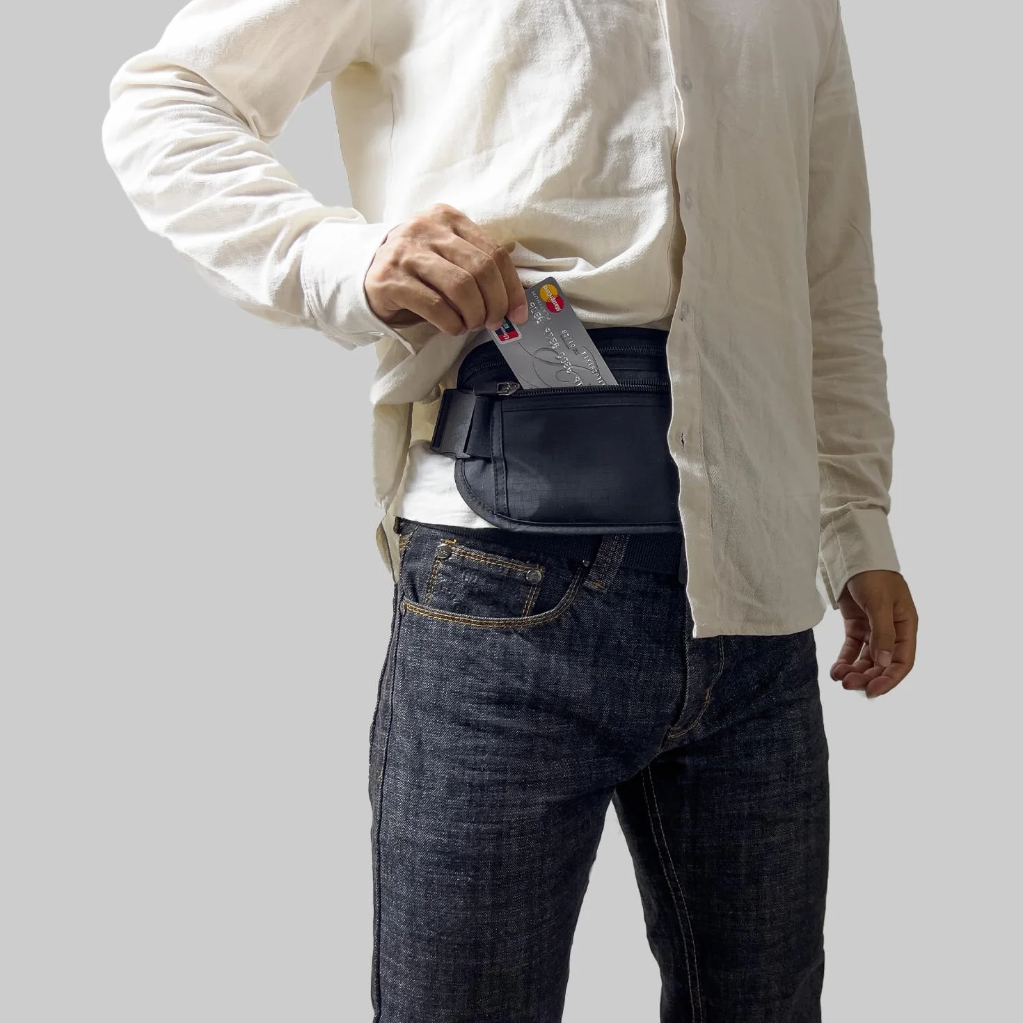 Ceinture de Voyage RFID EGOO Ultra-Légère Antivol avec Sangle Élastique Ajustable