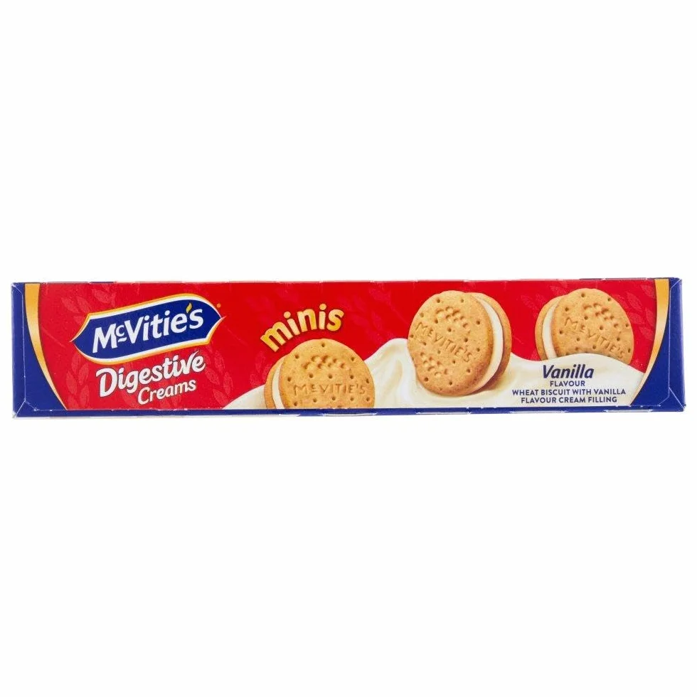 Italian Gourmet McVitie’s Digestive Minis Creams Vanilla 4 x 185 g – Biscuits Digestive au Blé Complet Fourrés à la Crème Vanille – Goûter et Petit-Déjeuner + Italian Gourmet Polpa de Tomates 400 g