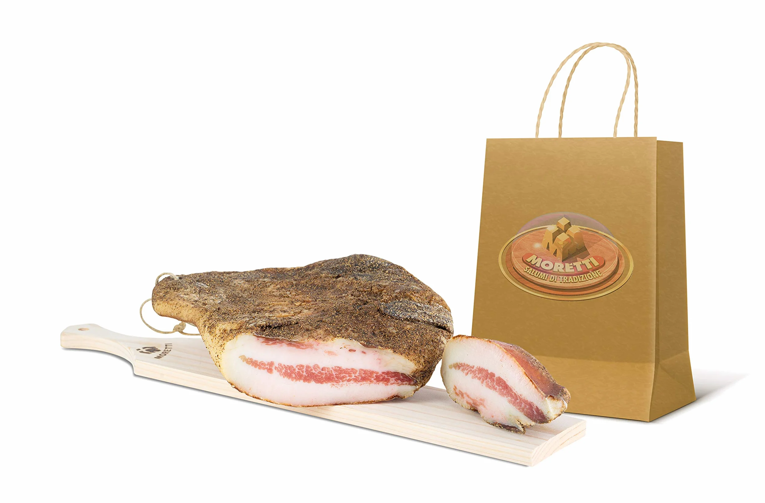 Moretti® Joue de porc assaisonnée | saucisson traditionnel typique | spécialité gastronomique calabraise | emballé sous vide 800g / 900g environ |