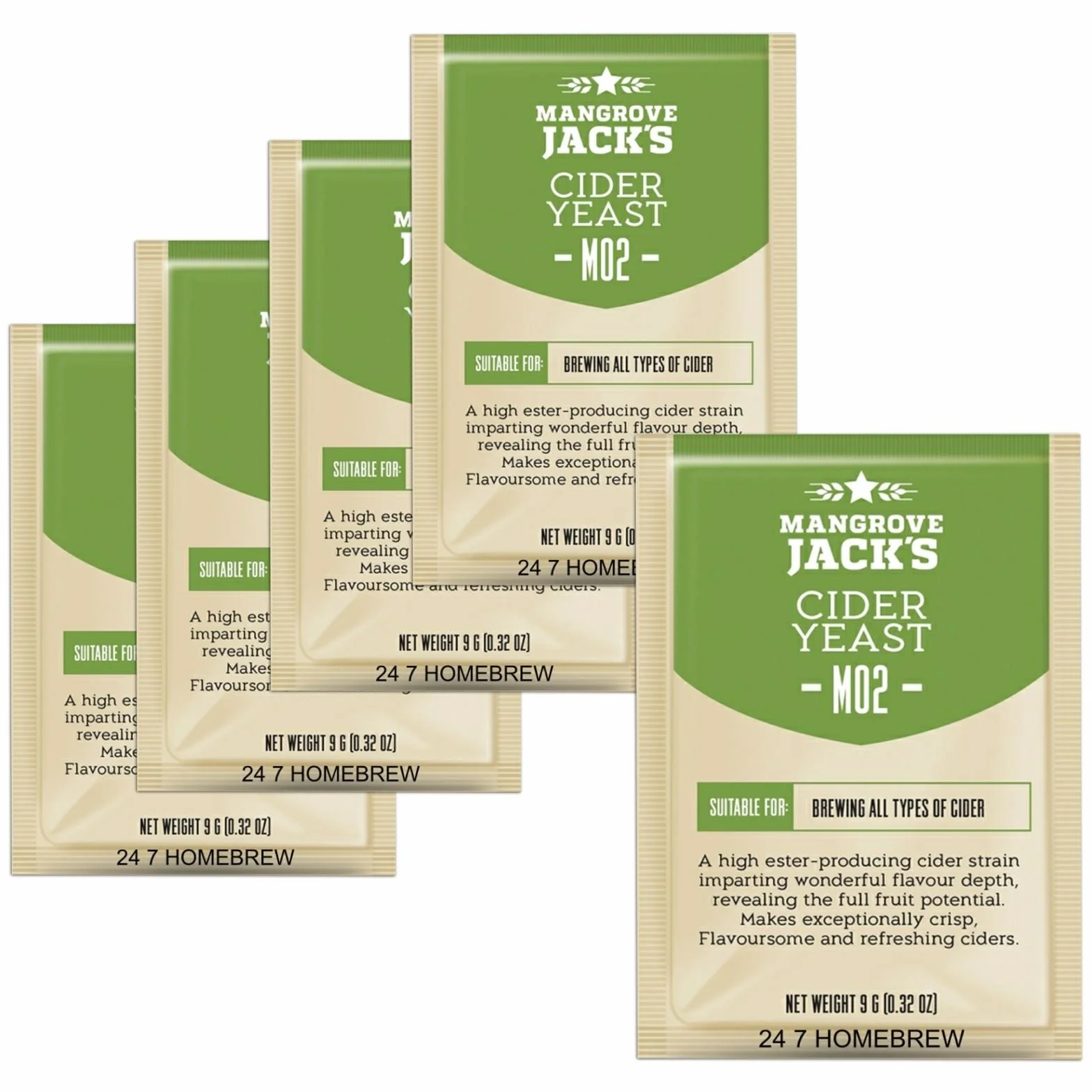 Mangrove Jack's Yeast Cider M02 Craft Series Levure 9 g friandises 23 l