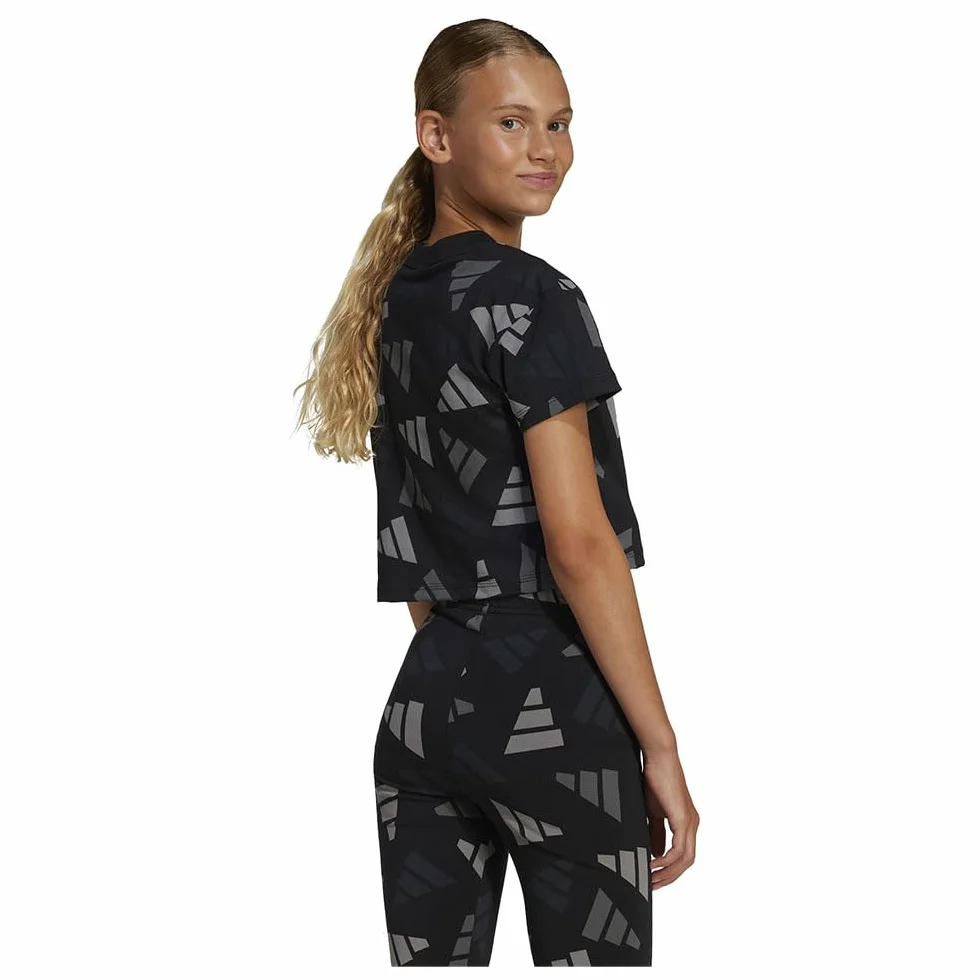 Adidas Seasonal Essentials Logo Celebration Crop T-Shirt Kids