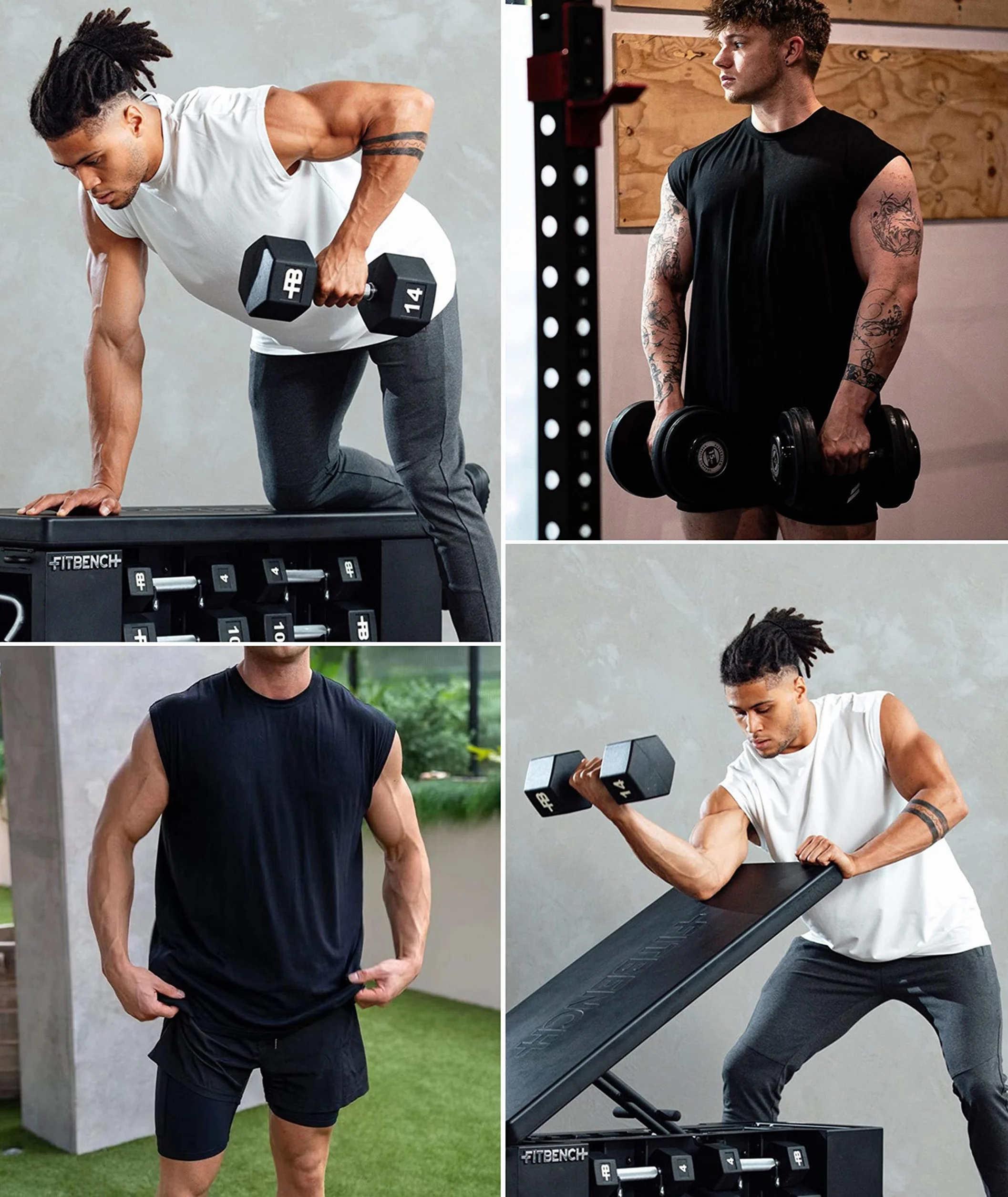 Débardeurs de Gym en Coton pour Hommes - Pack de 1, 3 ou 5, sans Manches de Training, T-Shirts Athlétiques pour Musculation