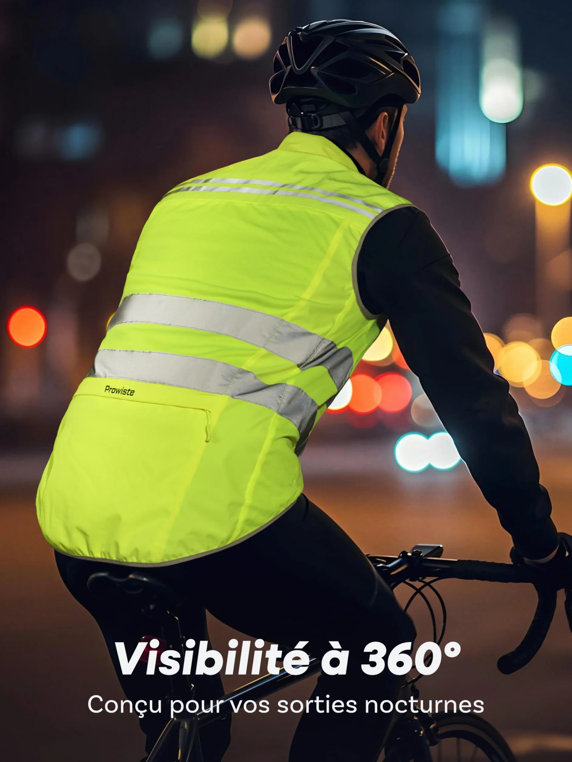 Veste Cyclisme Réfléchissante Hommes Femmes Jaune Fluo Haute Visibilité Respirant Mesh
