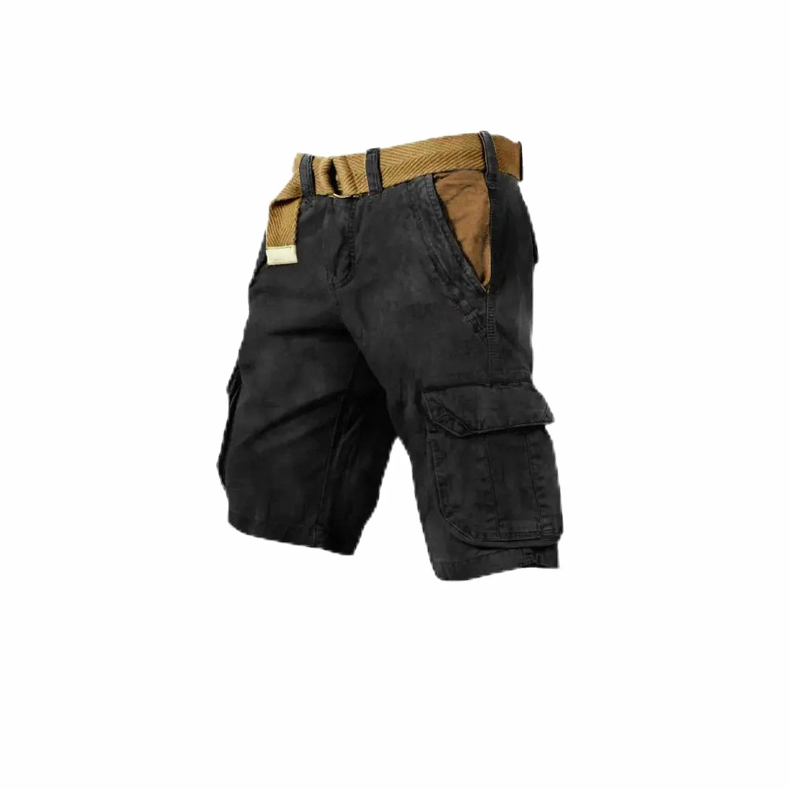 Short cargo tactique multi-poches pour homme randonnée plein air séchage rapide léger extensible camouflage