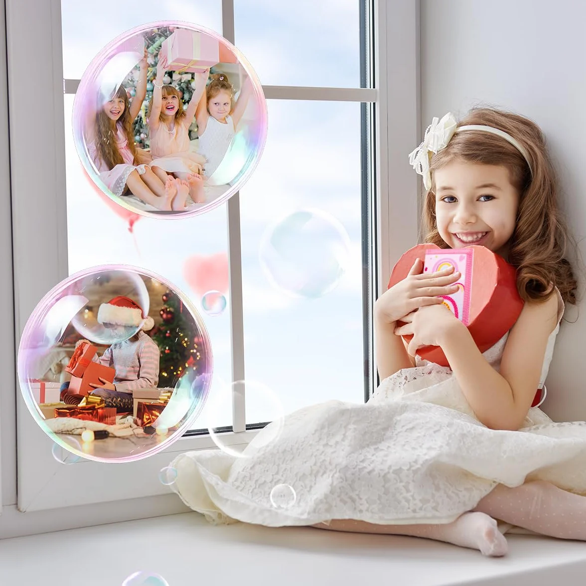 Portefeuille Enfant Arc-en-Ciel Nylon Porte-Carte Tour de Cou avec Compartiment Billets Poche à Pièces Cadeau 4-12 Ans