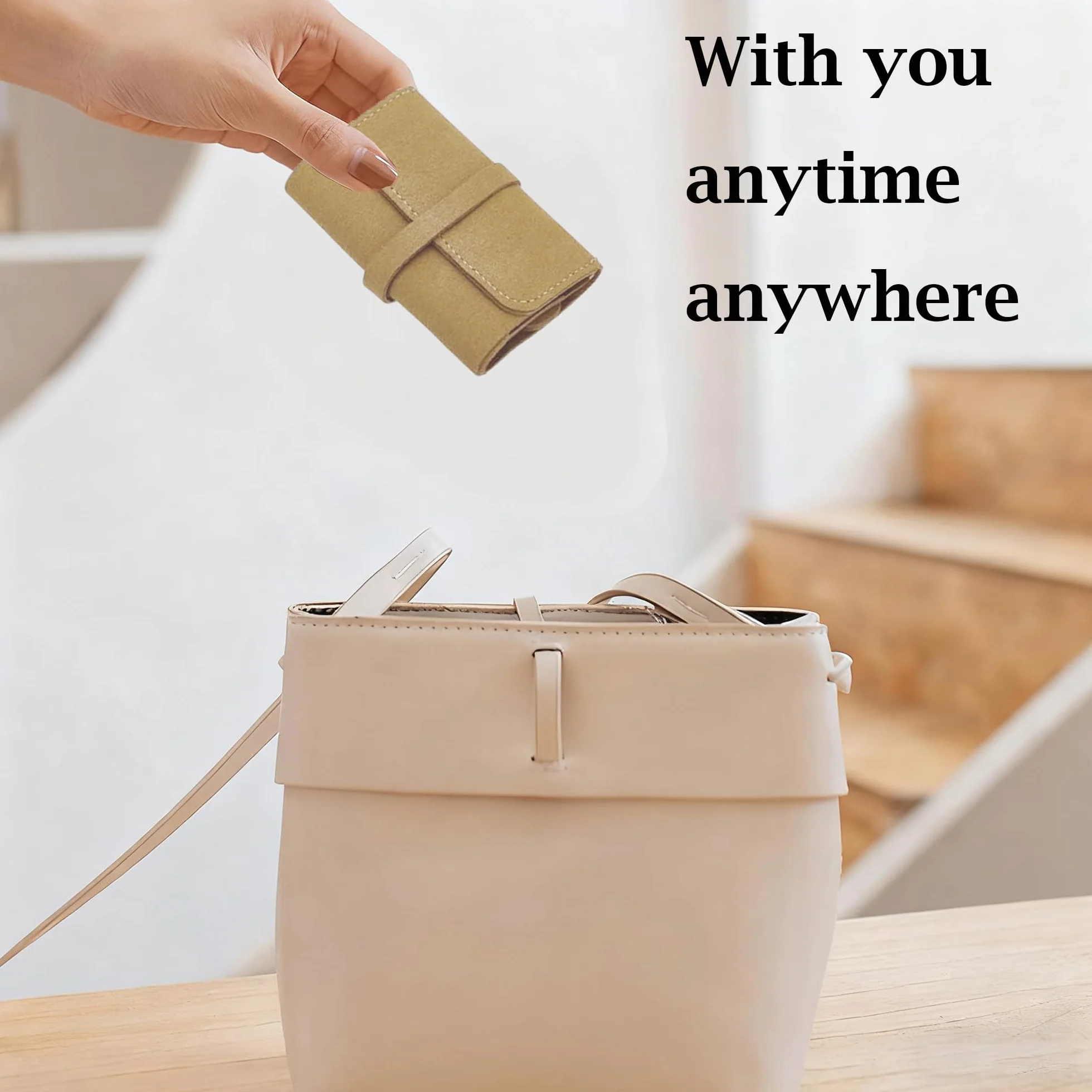Sac à bijoux de luxe - Organisateur de voyage avec sécurité pour bagues, boucles d'oreilles, colliers