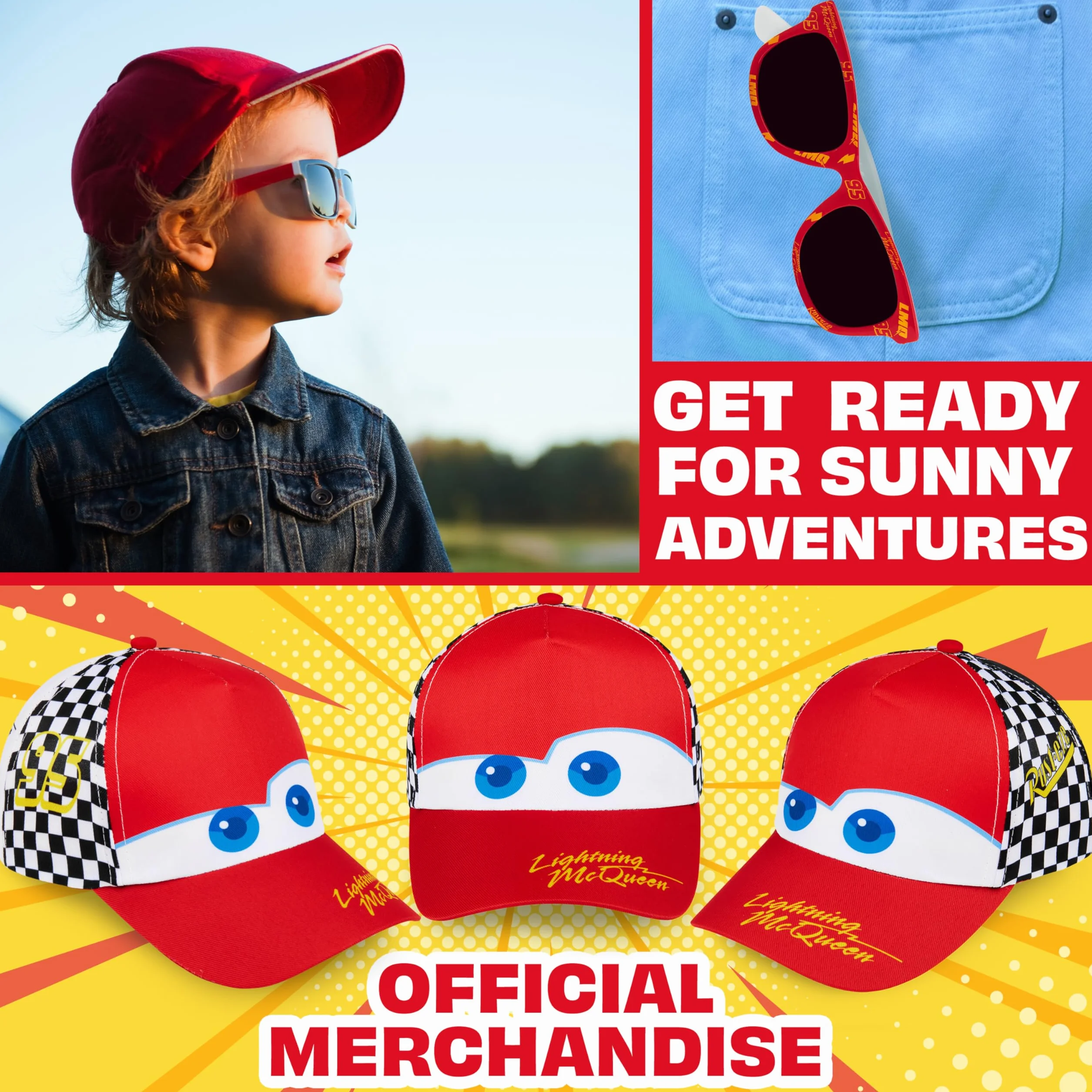 Lunettes de Soleil Enfant Casquette Baseball Chapeau UV400 Accessoires Voyage Été