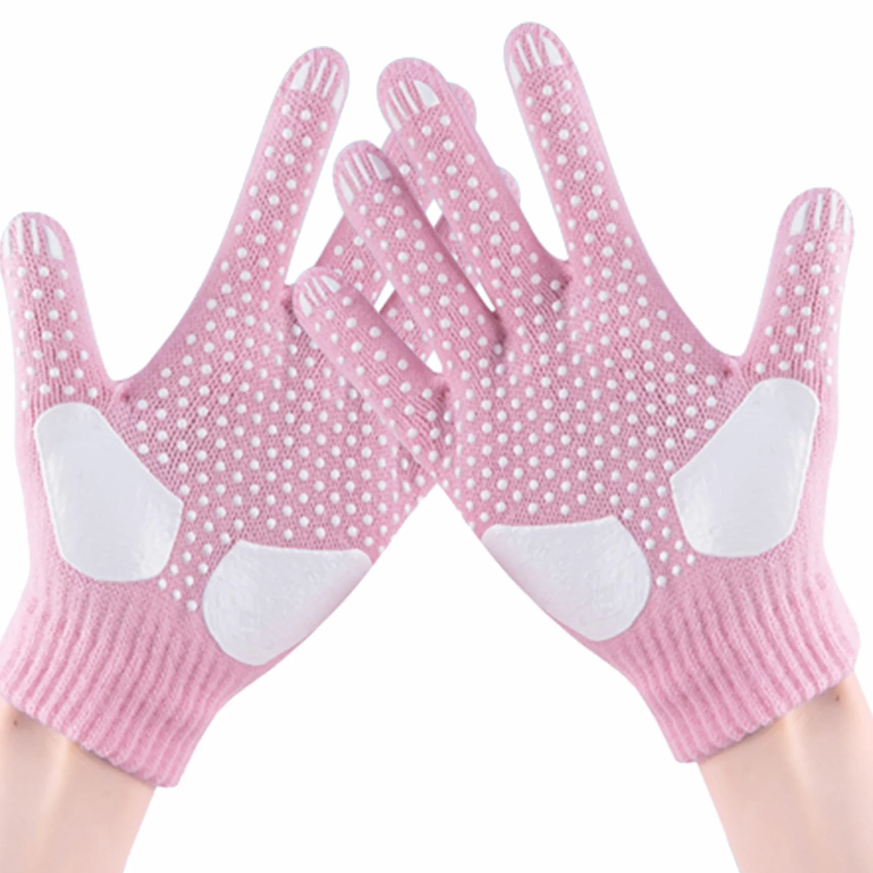 Gants de Patinage Artistique Antidérapants Épais Tricotés Flocons de Neige Strass Chauds pour Cyclisme Randonnée