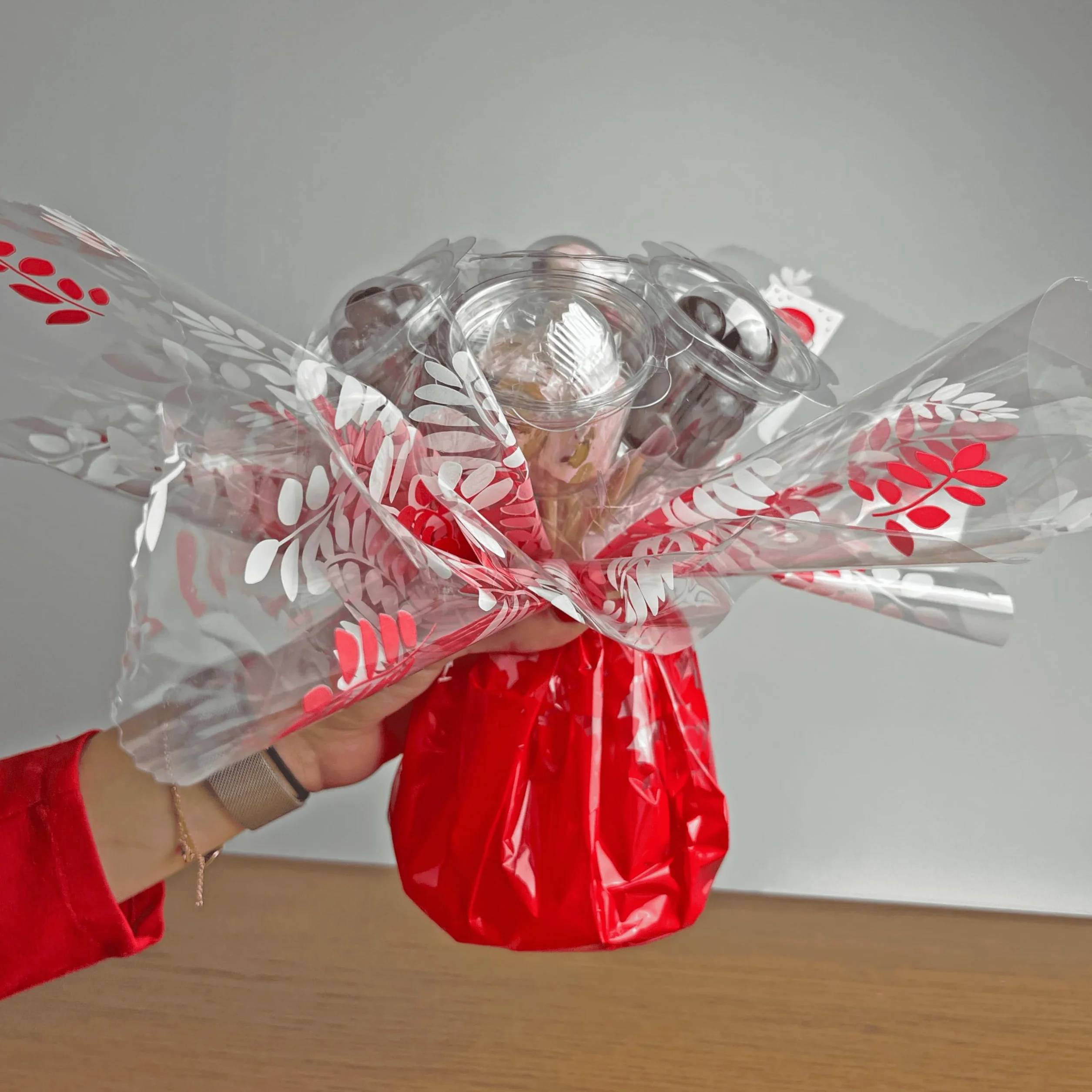 Bouquet gourmand en chocolats 7 belles fleurs - A offrir pour anniversaire, fête, noel, paques, saint valentin - 375g - Chocolat de Noel