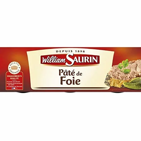 WILLIAM SAURIN - Pâté De Foie Cuisinés Dans Le Sud Ouest 234G - Lot De 4 - livraison offerte