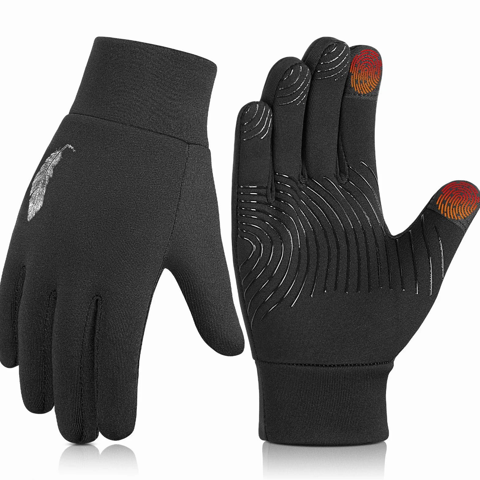 OOPOR Gants d'hiver Enfants Cyclisme écran Tactile Antidérapants Coupe-Vent 4-12 Ans
