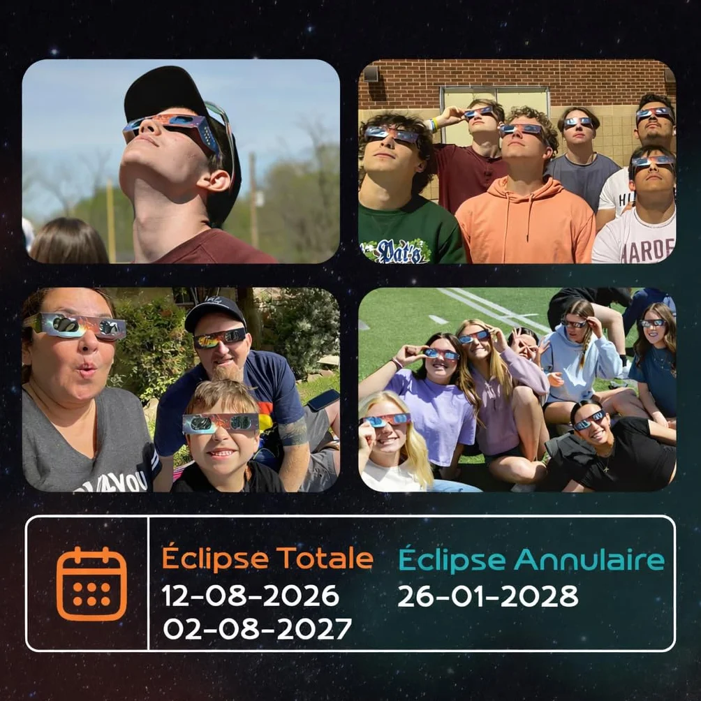 Helioclipse 12/50/100 Lunette Eclipse Solaire 2026 ISO 12312-2
