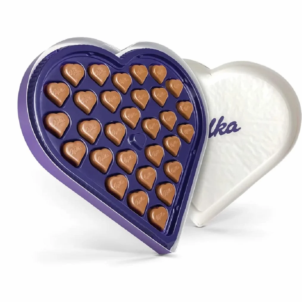 Milka Chocolat personnalisé - Cadeau fete des meres - Coeur avec prénom et texte (187 grammes - Coeur Milka)