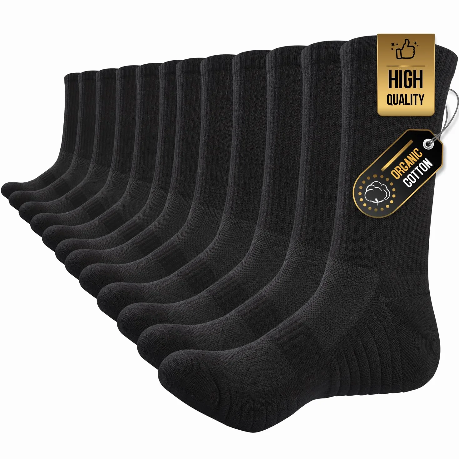 TANSTC Chaussettes Homme 6 Paires Antidérapantes Respirantes Randonnée Hiver 43-46 39-42 35-38 47-50