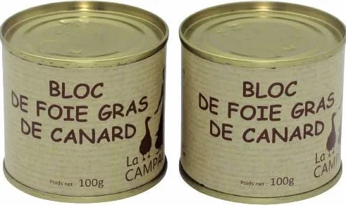 Lot 2 Bloc de Foie Gras de Canard 2x100g / DIRECT PRODUCTEUR