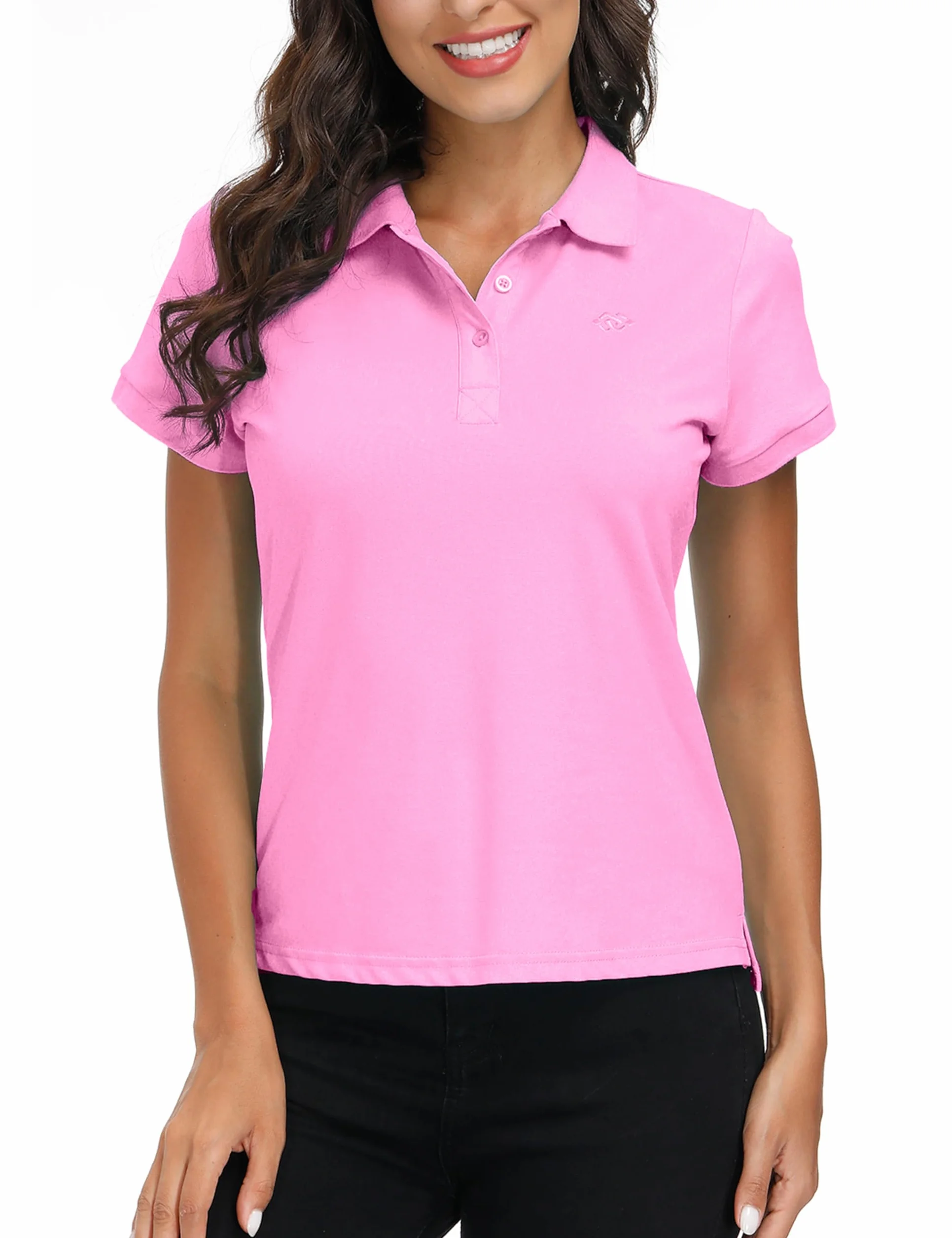 Femme Performance Polo à Manches Courtes Sport Tennis Golf Hauts