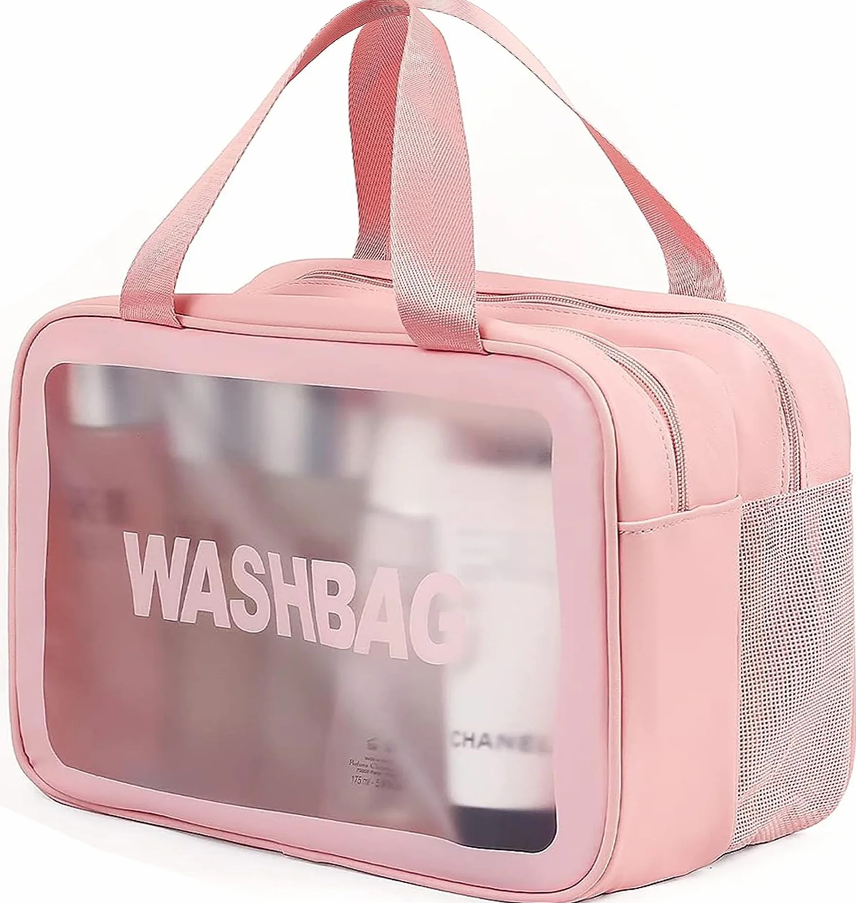 Trousse De Toilette Grande Séparation Sèche Et Humide Voyage Rose L