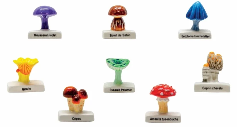 FaisTonGateau - fèves thème Les Champignons - Fèves de Collection pour Galette de Rois Epiphanie - 8 fèves Multicolores S