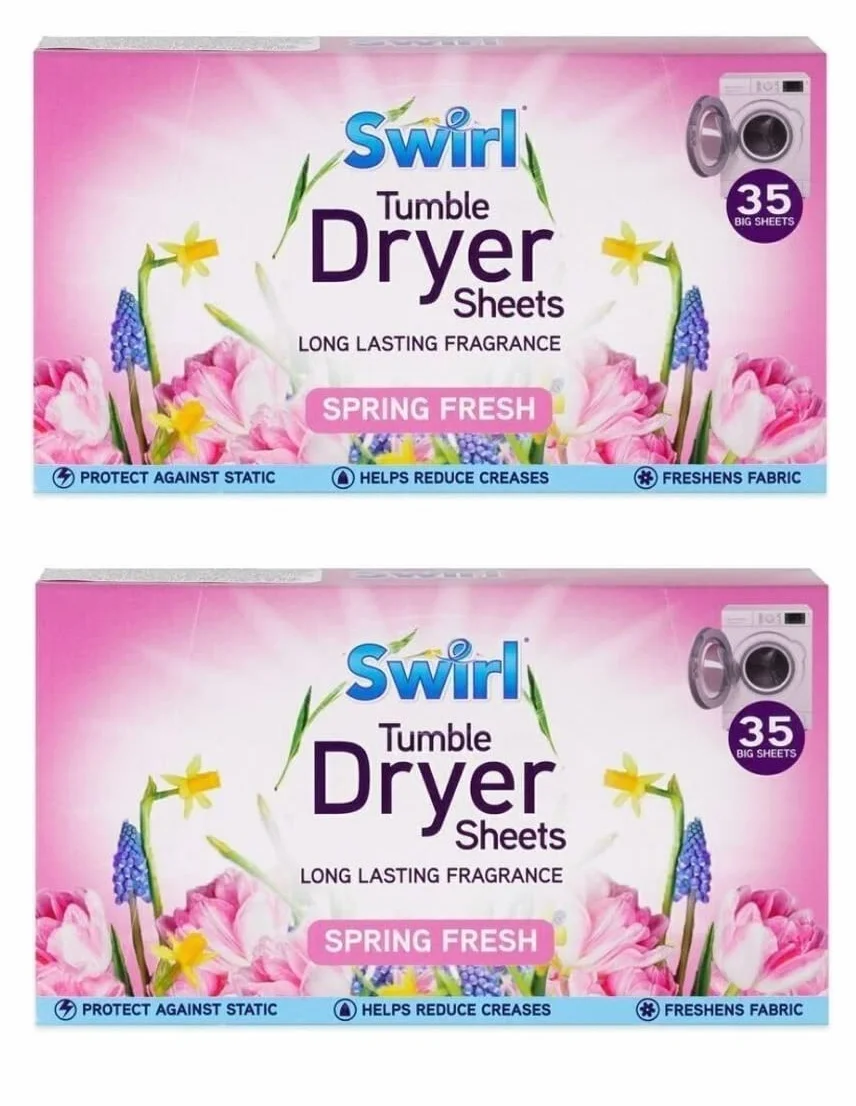 Lot de 2 Draps pour Sèche-Linge - 70 Feuilles pour Vêtements Frais et Linge