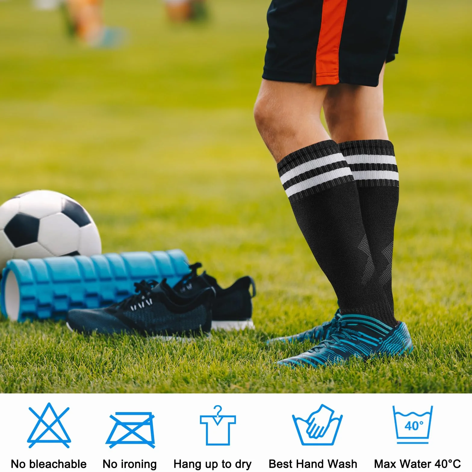 Chaussettes Antidérapantes Foot Enfant Respirantes 5-12 Ans