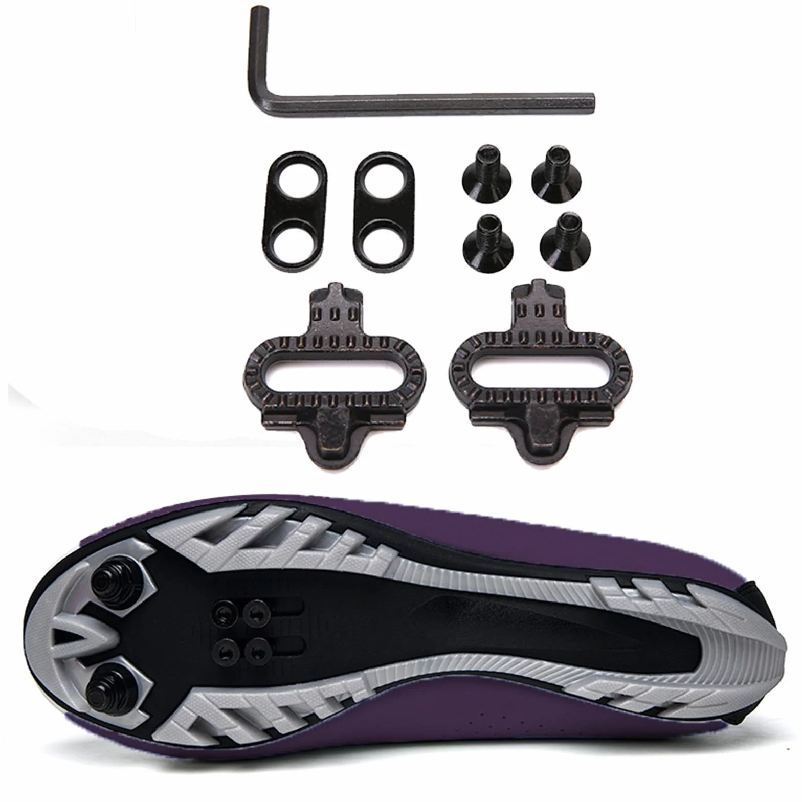 Hixingo Chaussures de Cyclisme pour Hommes Femmes Chaussures d'Équitation sur Montagne Crampons Respirantes Semelle Dure
