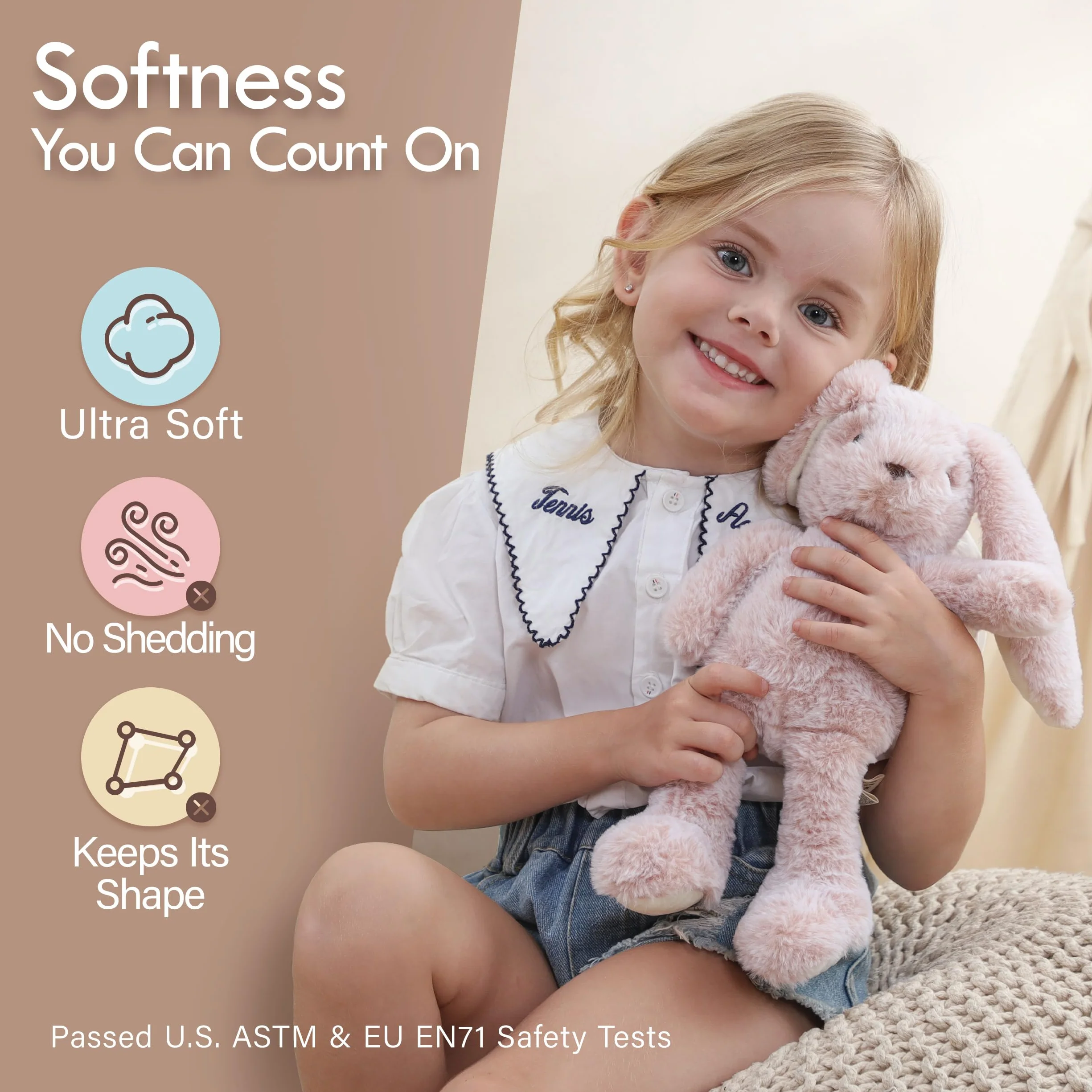 Moonkie Hug & Go Sac à Dos Enfant Cartable Maternelle avec Jouet Amovible pour Filles 1-3 Ans